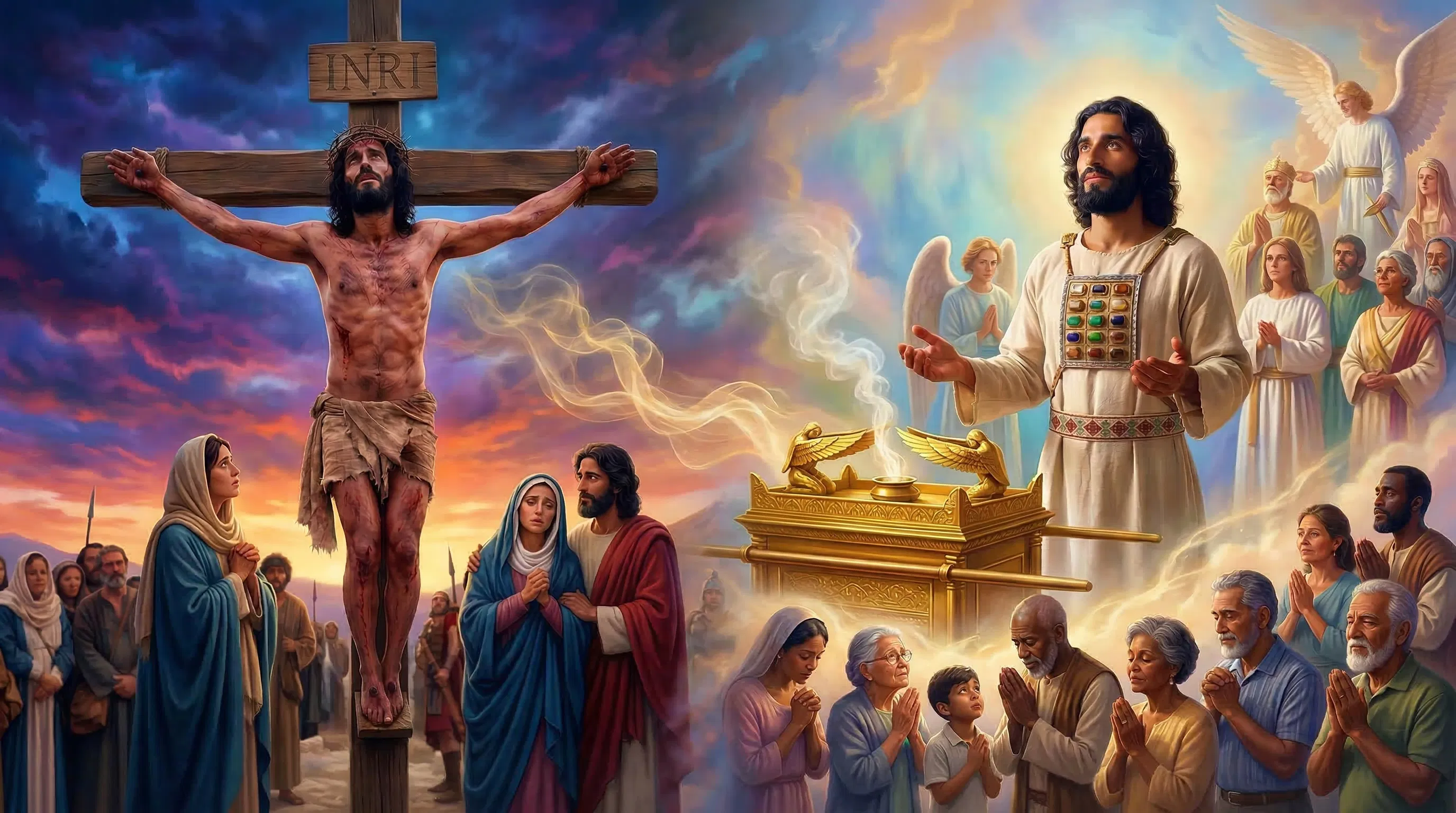 Jesus on the Cross and as High Priest