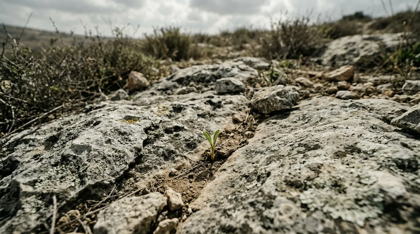 A Seedling Sprouting on Stony Ground