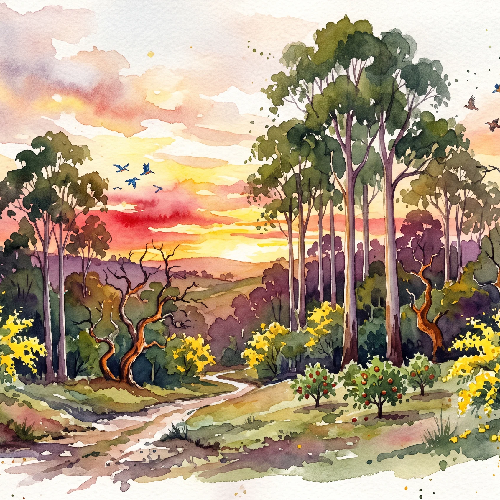 Golden Horizons Over Sacred Wilderness