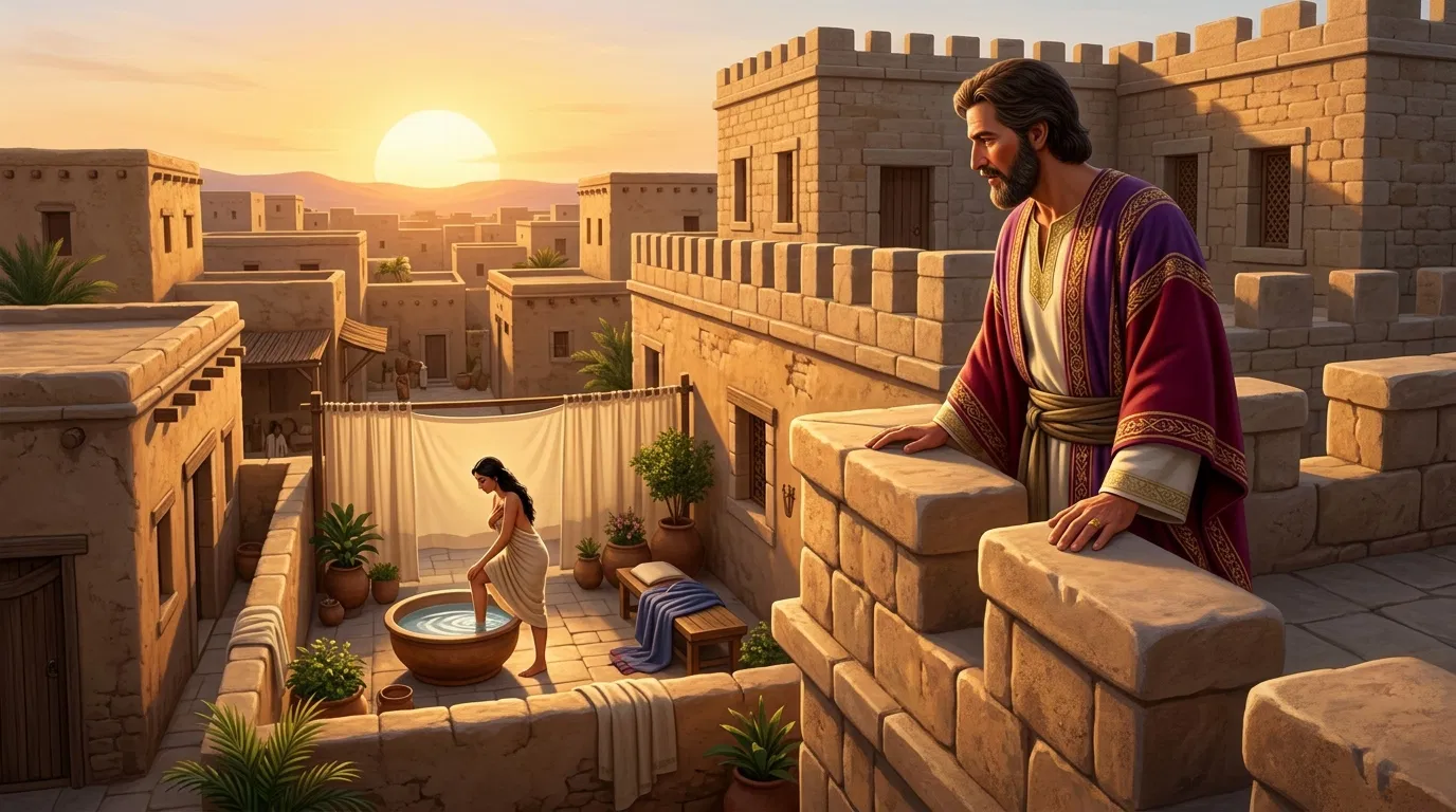 David Sees Bathsheba Bathing From the Roof