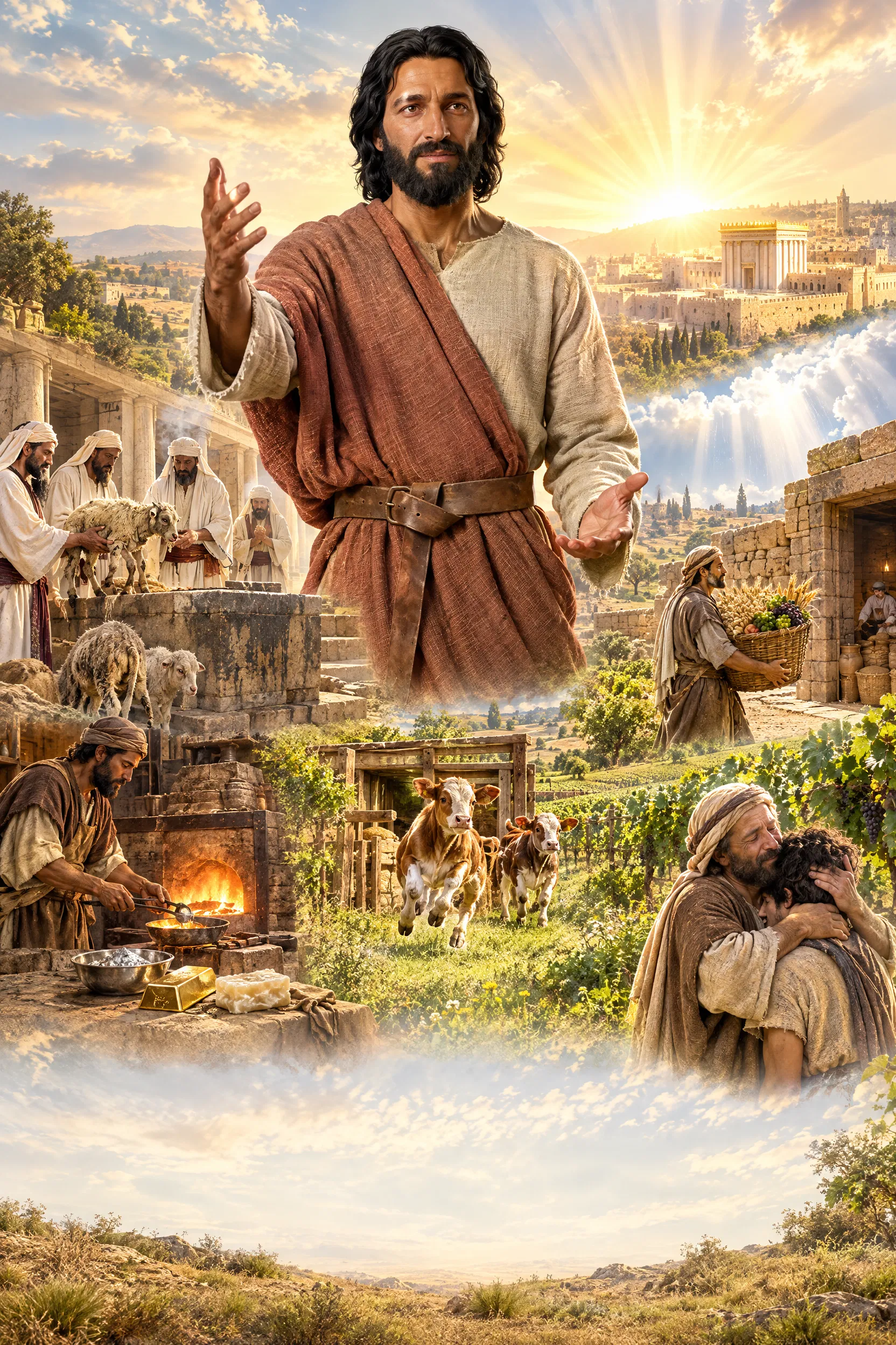 Malachi at Sunrise With Altar, Tithe and Refiner's Fire