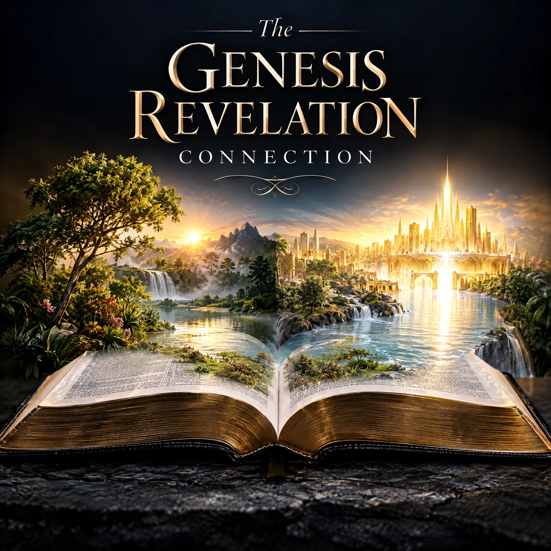 The Open Bible With Eden and the New Jerusalem