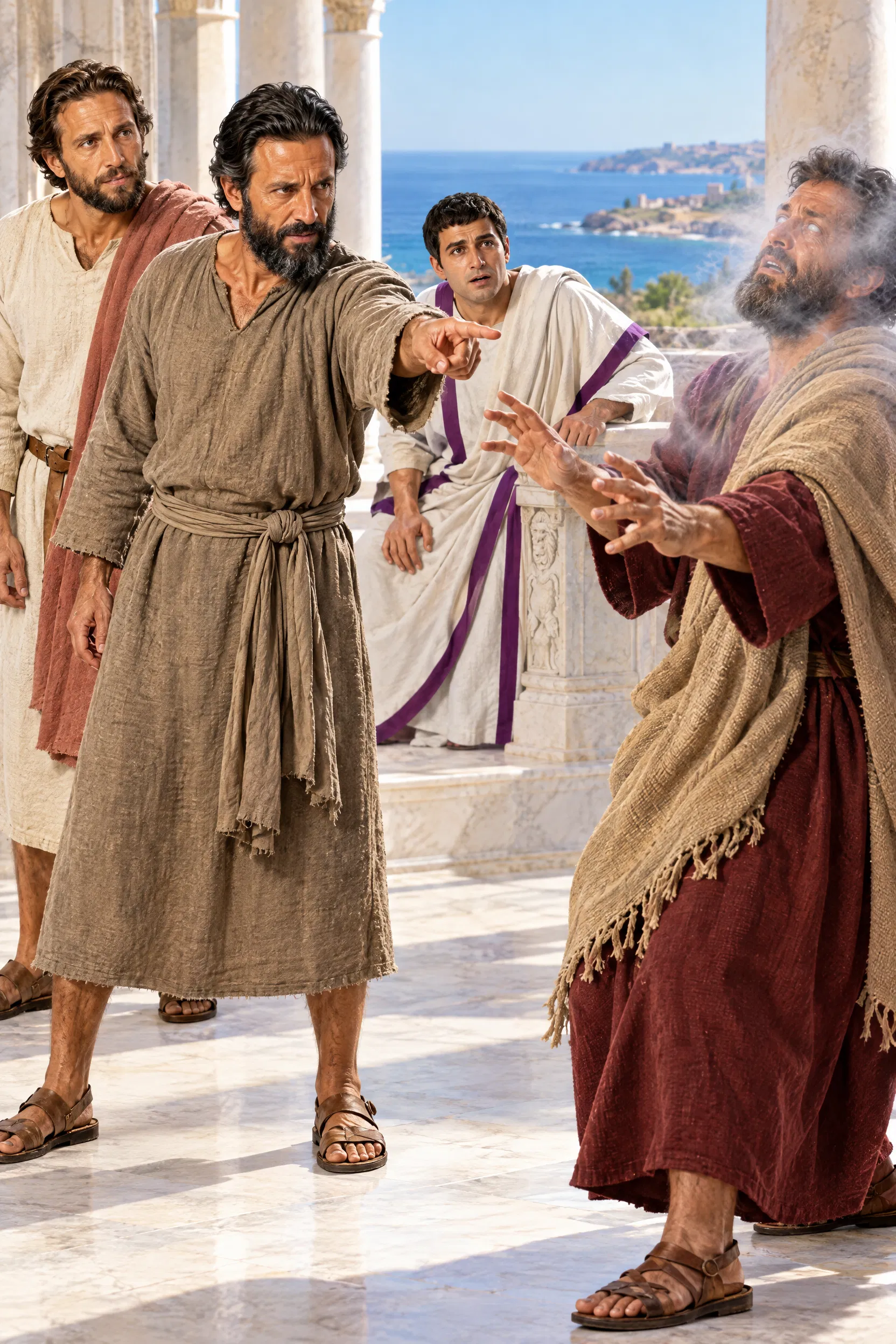 Paul Strikes Elymas Blind Before Sergius Paulus