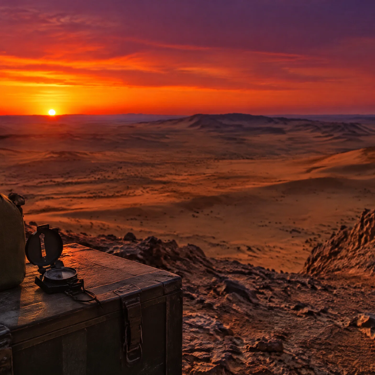 Solitary Rest Upon The Desert Sands