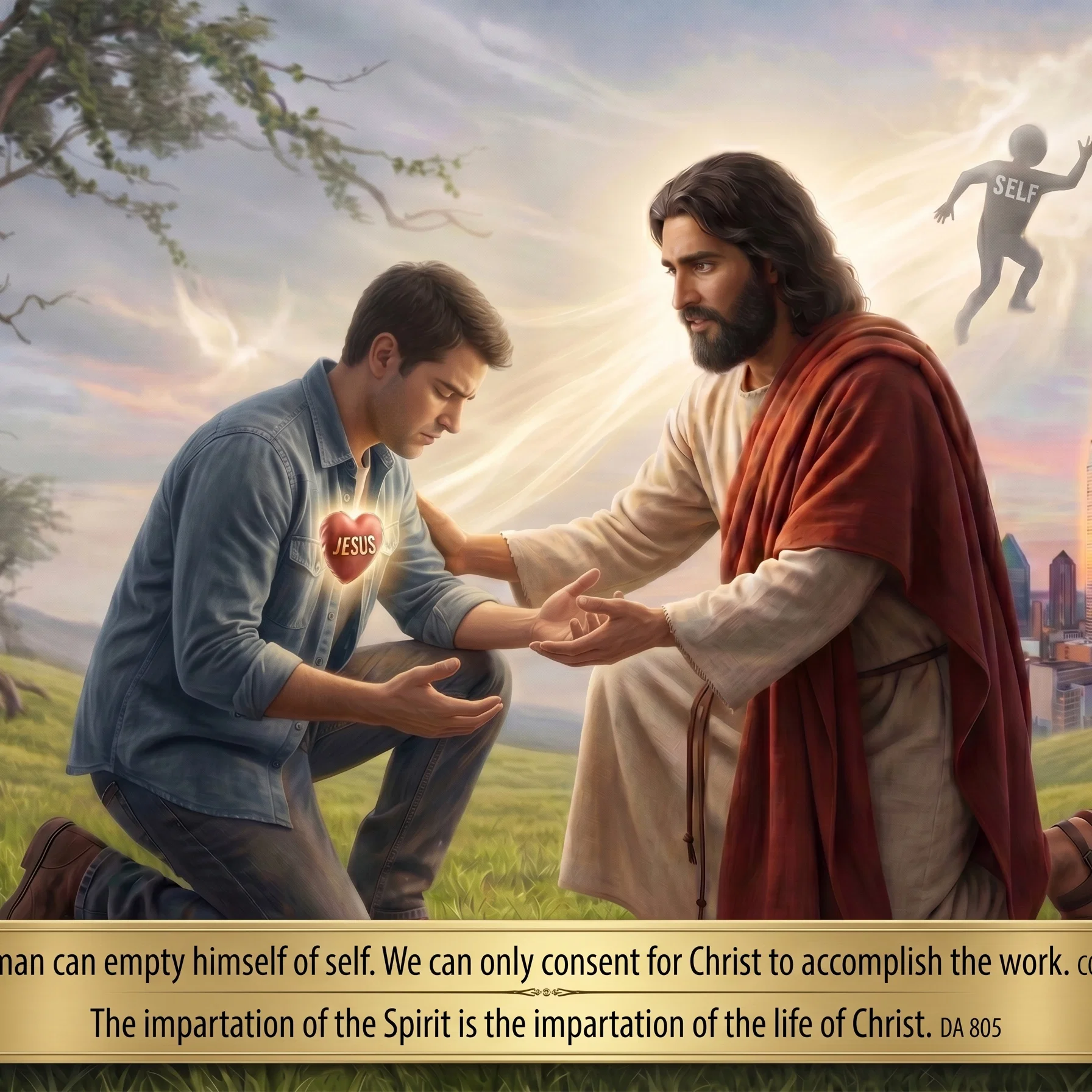 Self Removed By Jesus And The Life Of Jesus Imaparted By The Holy Spirit.