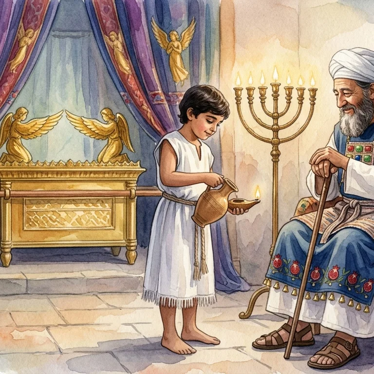 Young Samuel Serving in the Temple