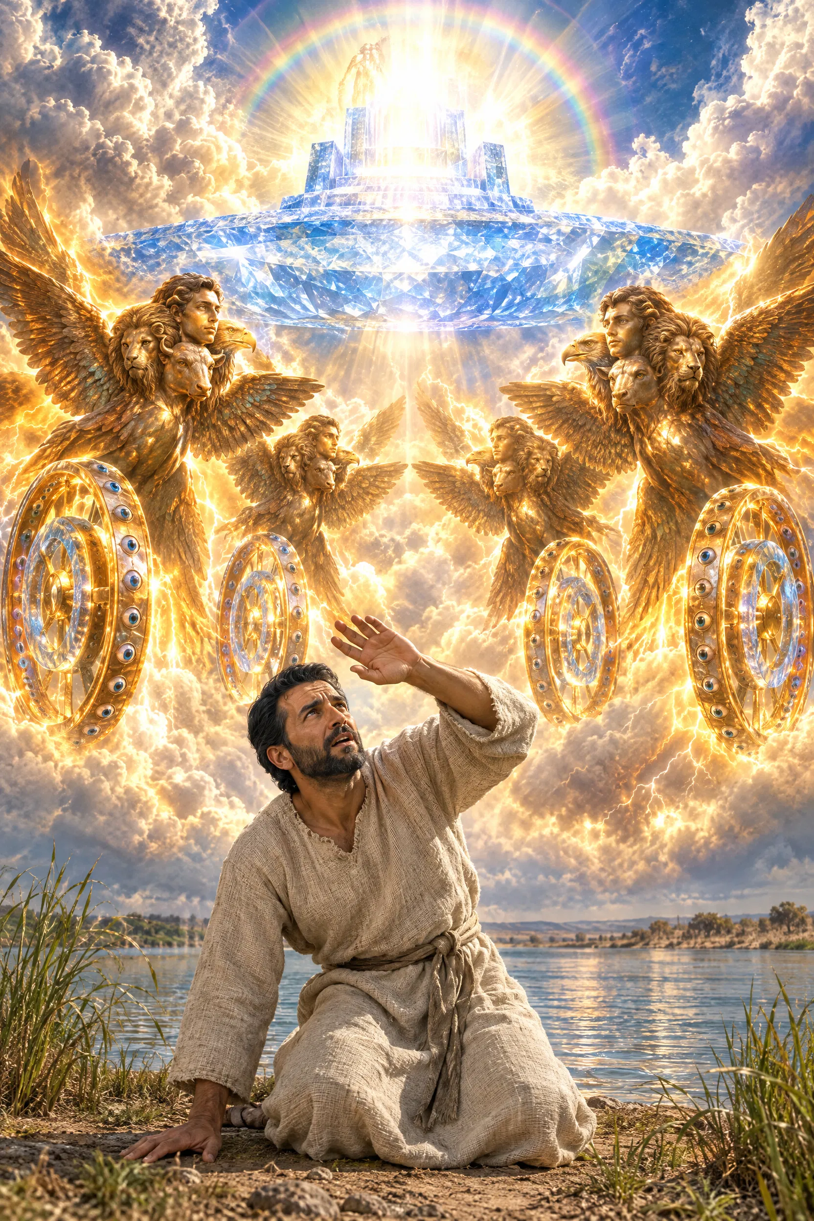 Ezekiel Sees the Living Creatures and Wheels