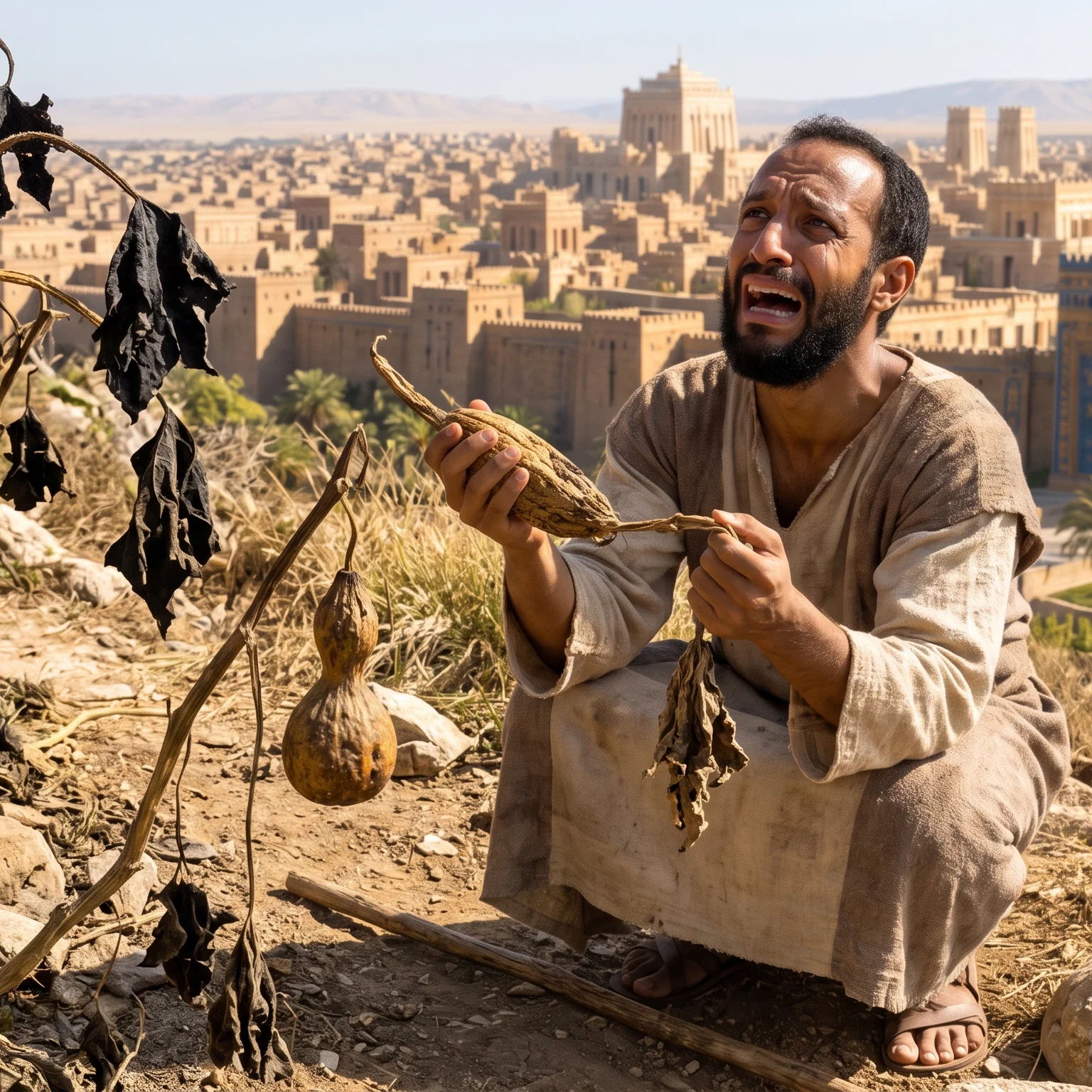 Jonah Anguished Beneath the Scorching Sun
