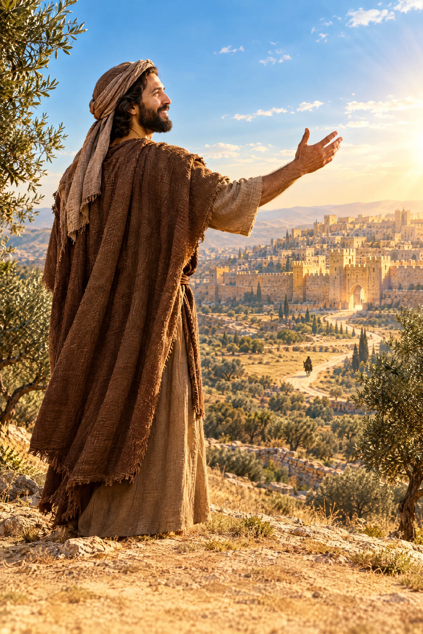 Zechariah Sees the King Riding to Jerusalem