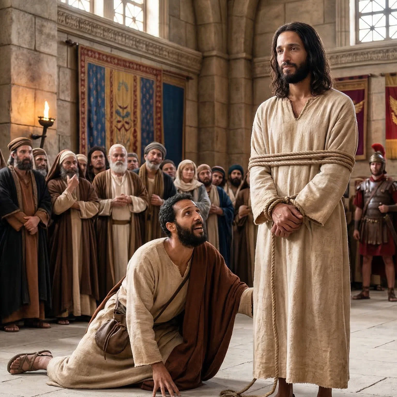 The Despair of Judas before the Bound Christ