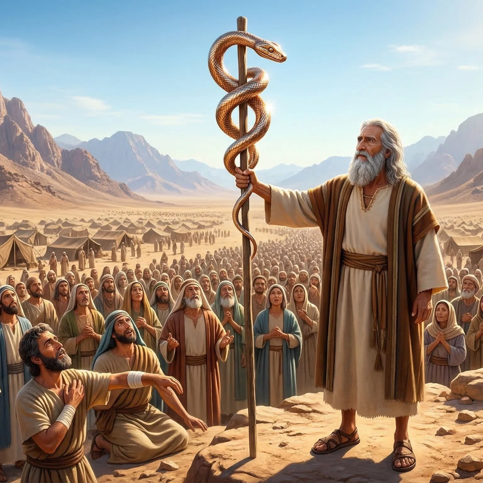 Moses and the Bronze Serpent in the Wilderness