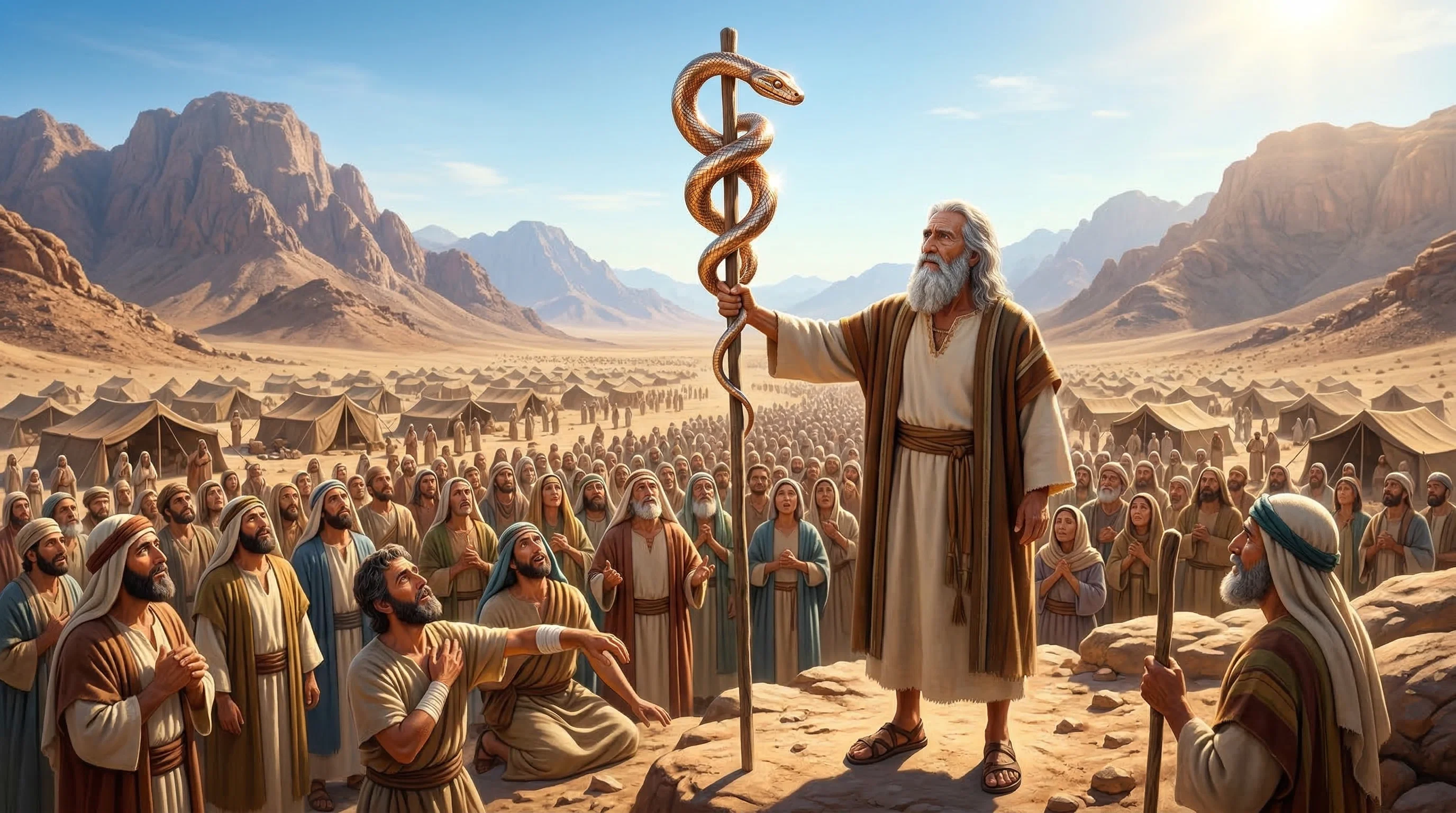 Moses and the Bronze Serpent in the Wilderness