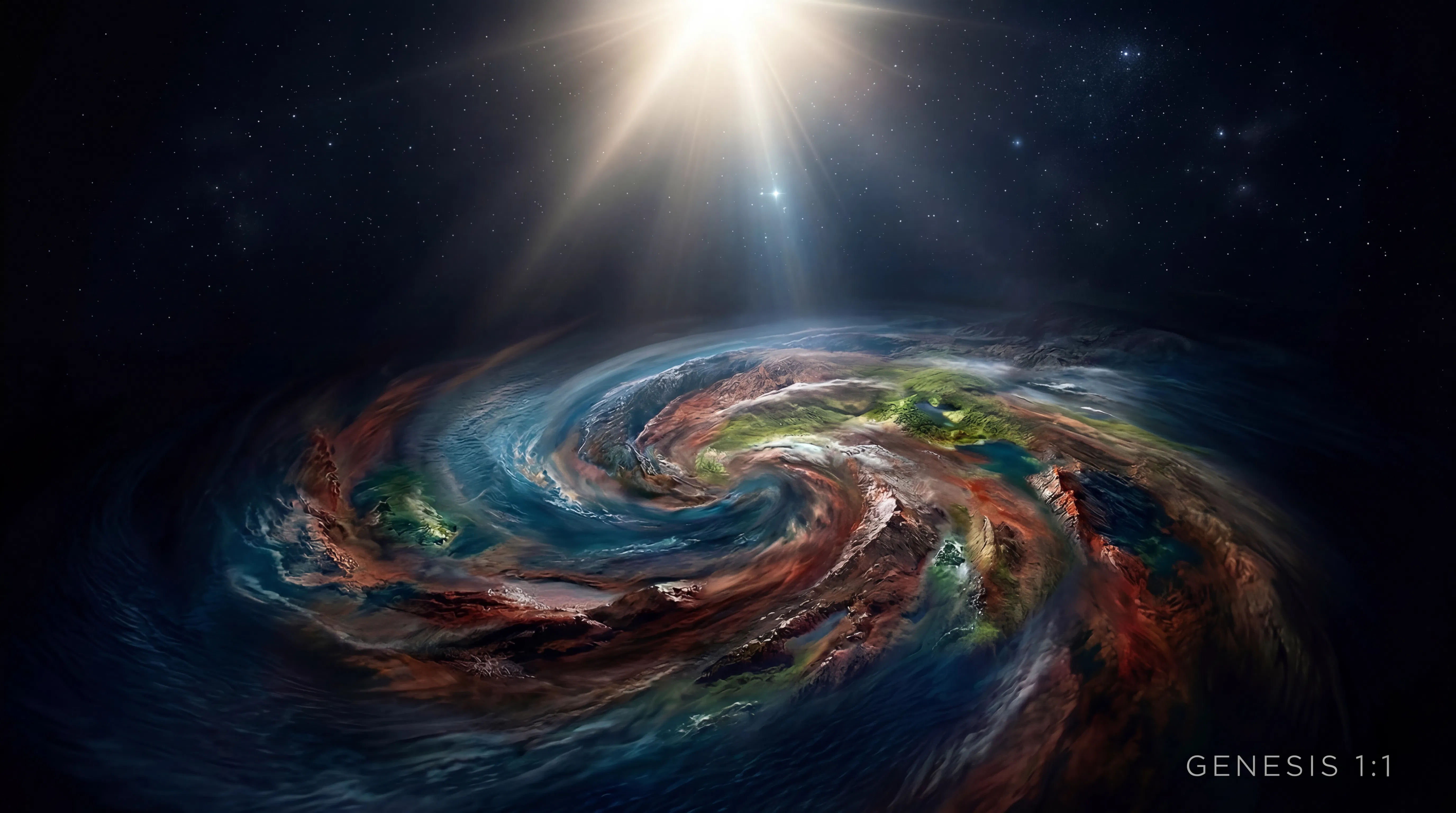 The Earth Taking Shape at Creation