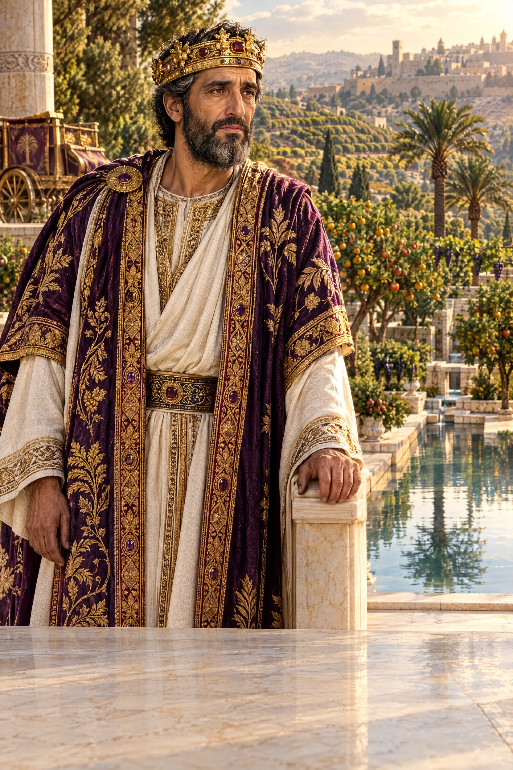 Solomon Gazes over His Gardens and Pools