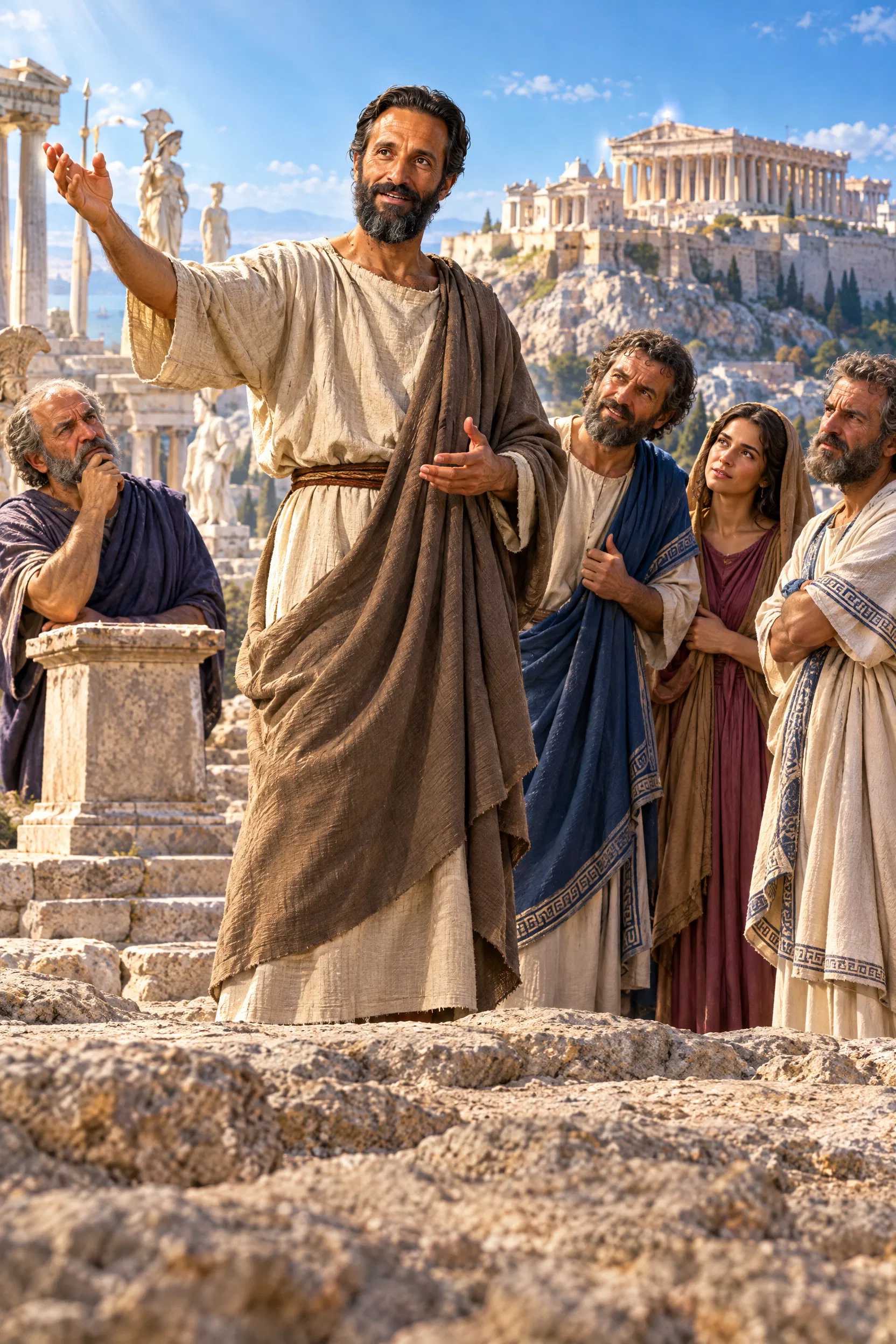 Paul Preaches on Mars Hill in Athens