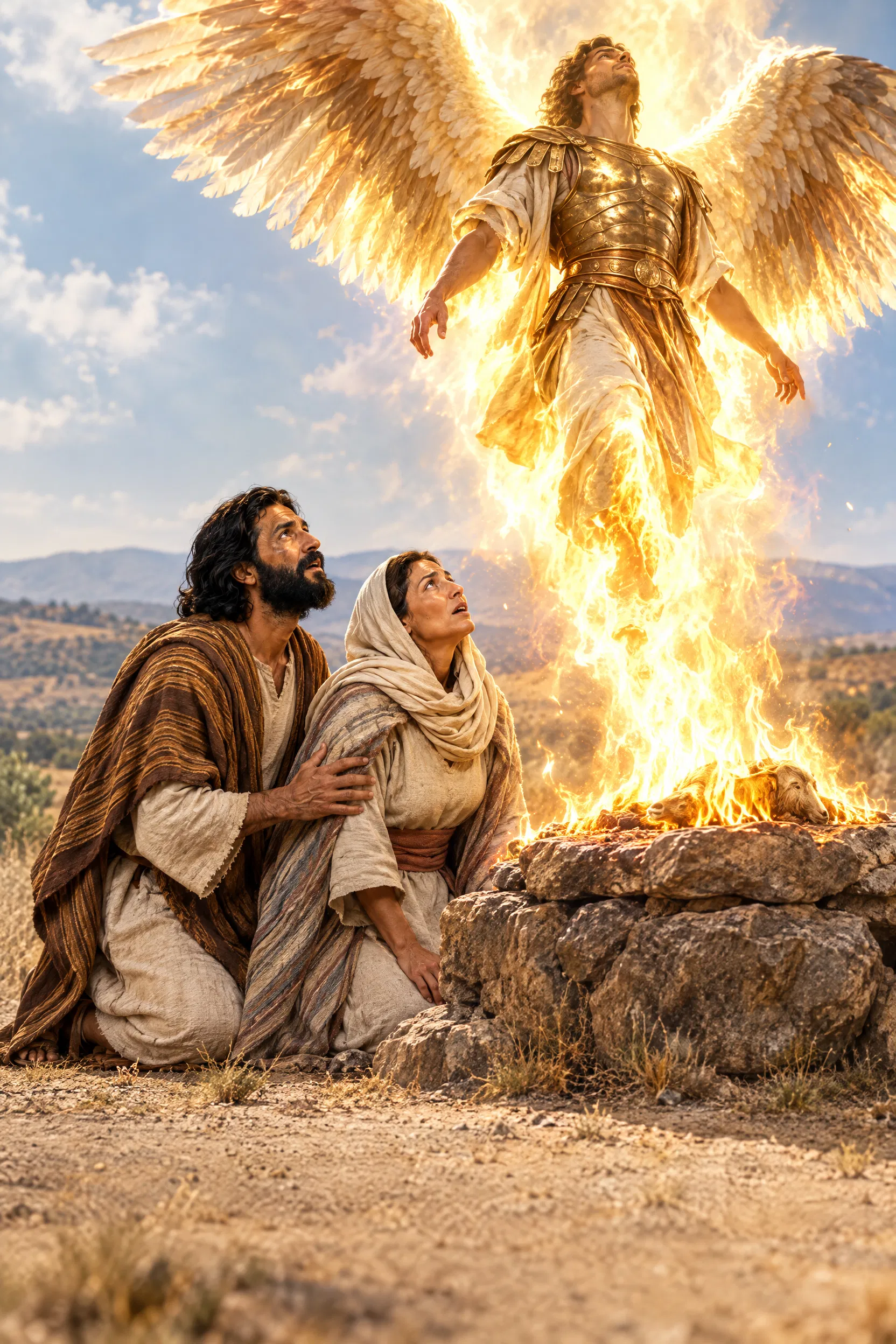 The Angel Ascends in the Flame Before Manoah