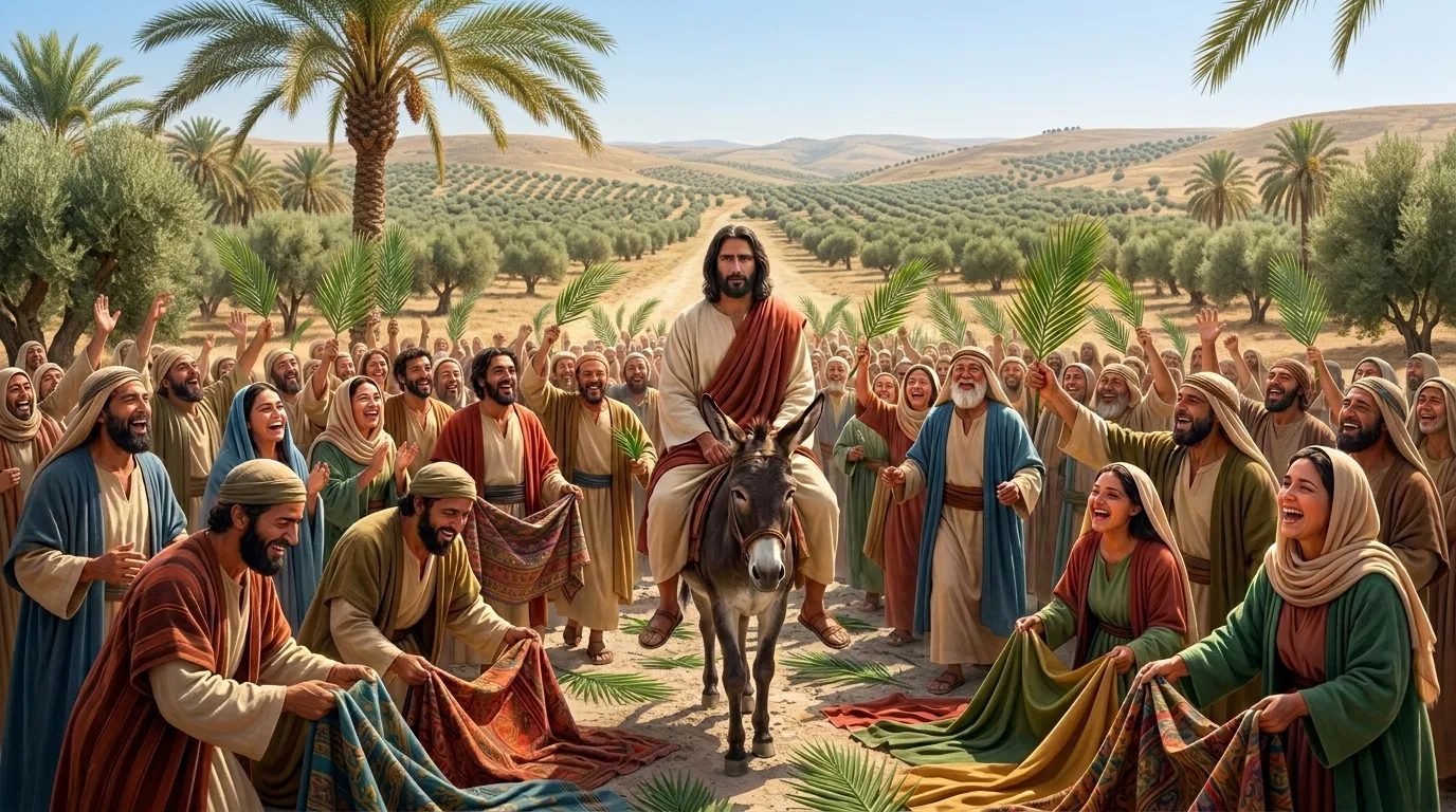 Jesus Rides a Donkey in the Triumphal Entry