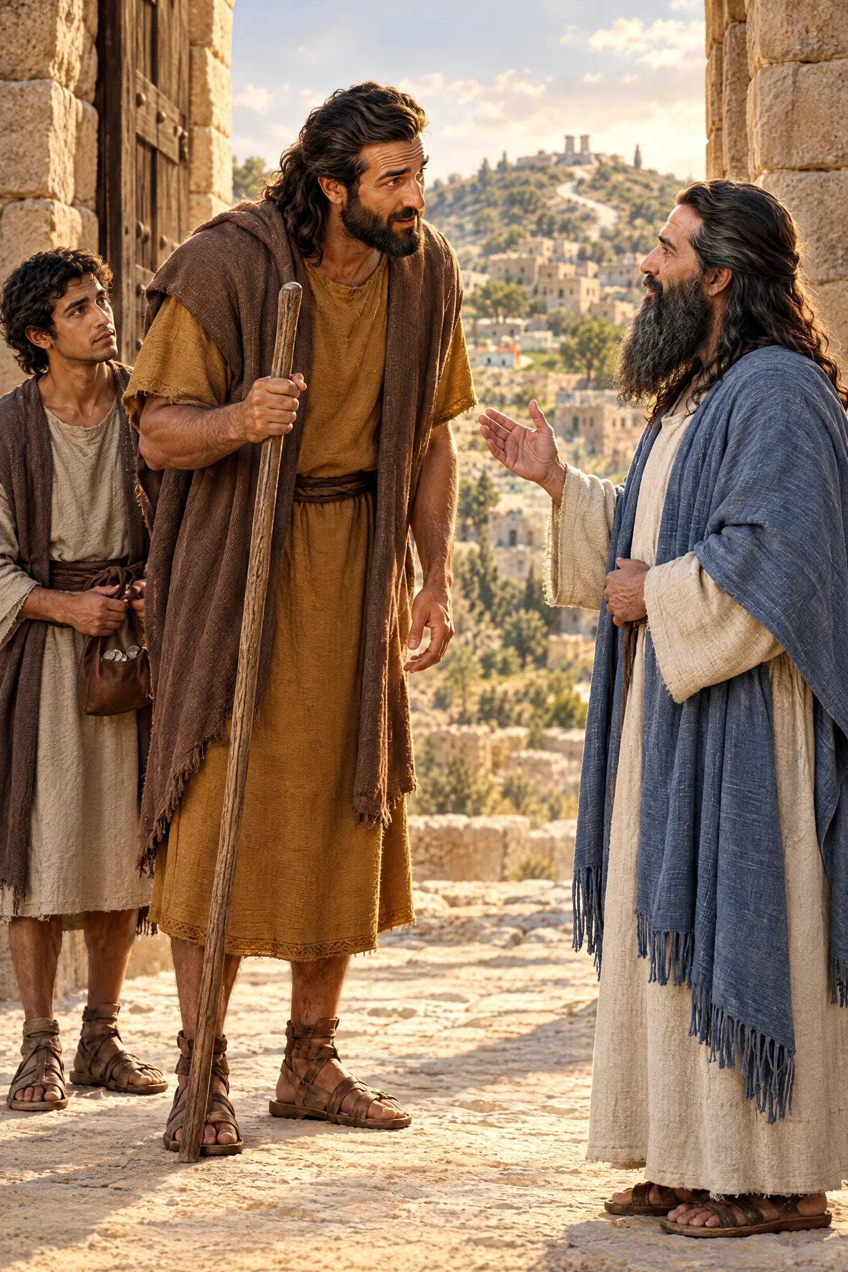 Saul Meets Samuel in the City Gate