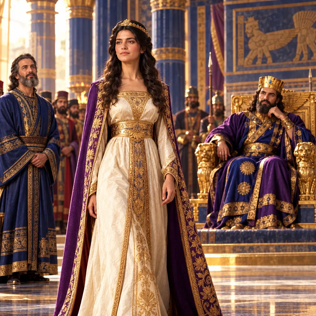 Queen Esther Enters the Persian Palace Before the King