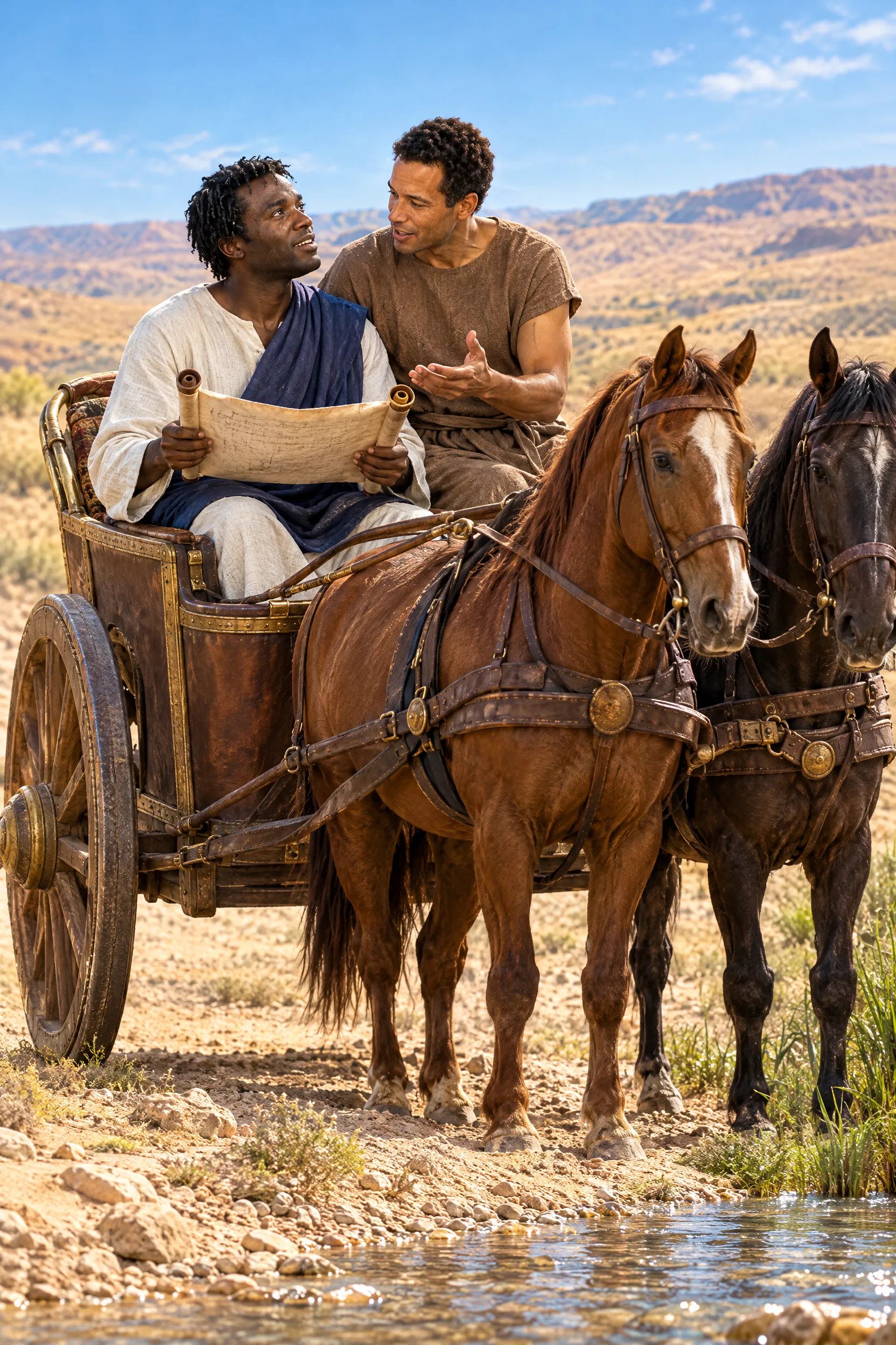 Philip Explains Isaiah to the Ethiopian in His Chariot