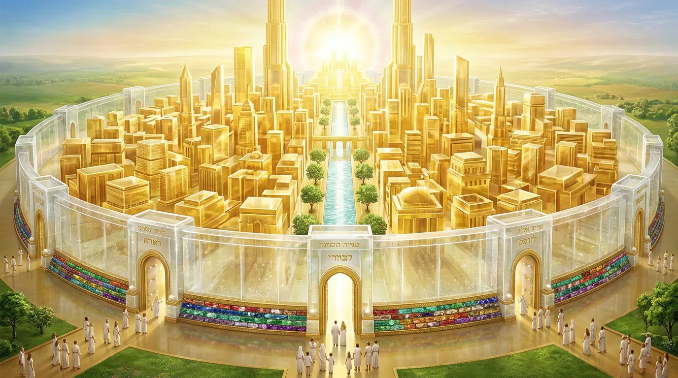 The New Jerusalem with Its Jewelled Walls and Gates