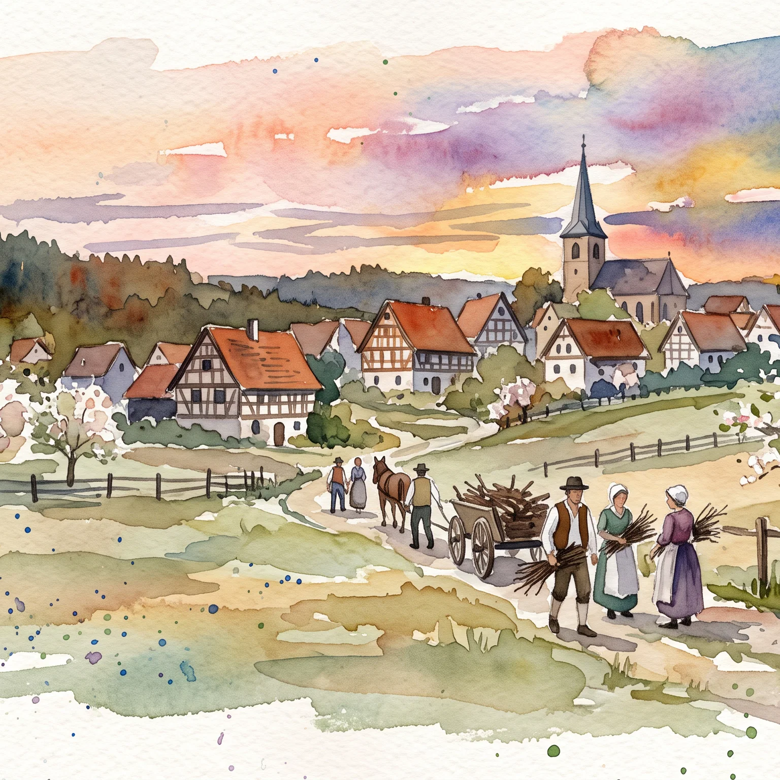 Evening Peace in the German Countryside