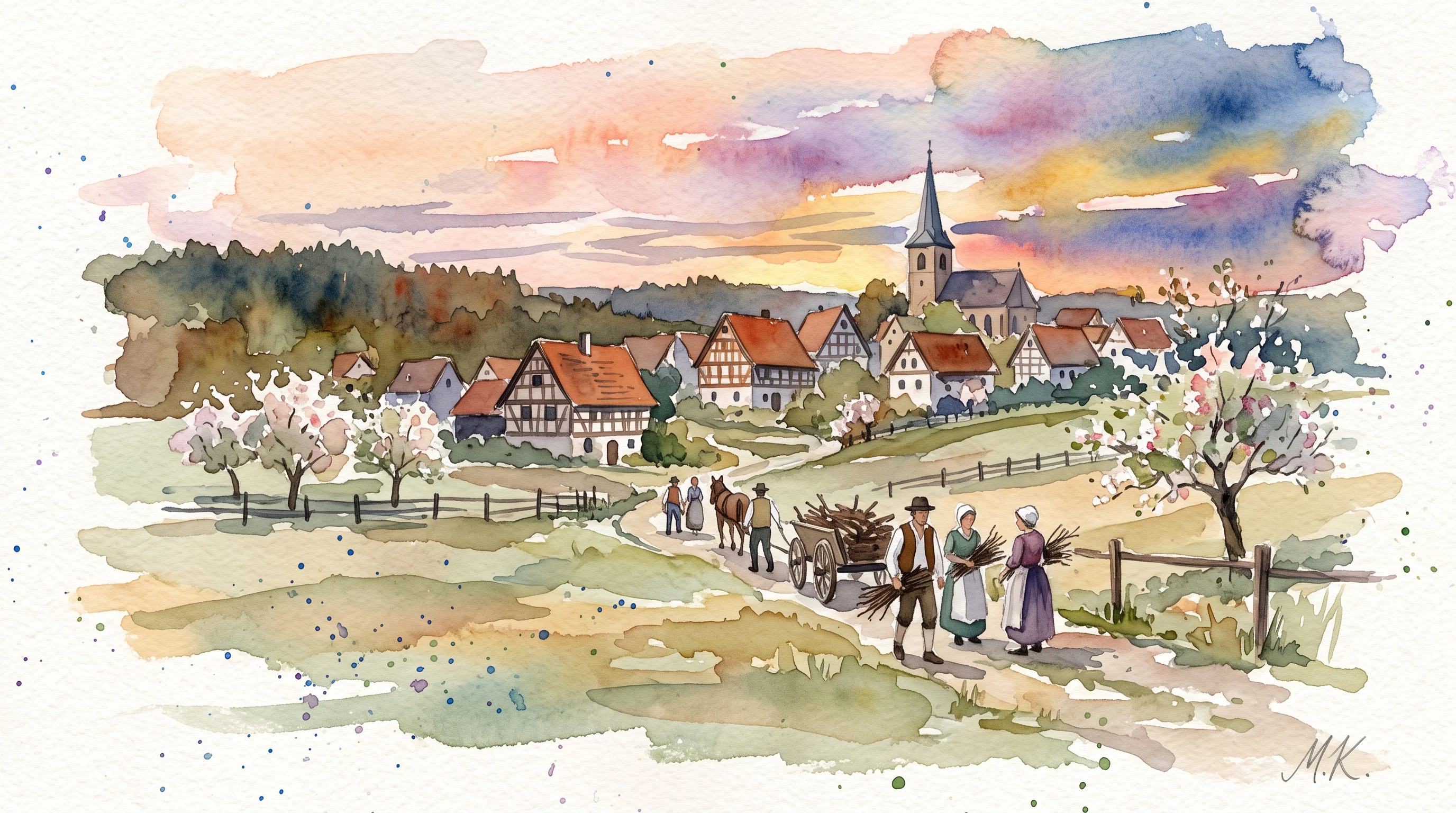 Evening Peace in the German Countryside