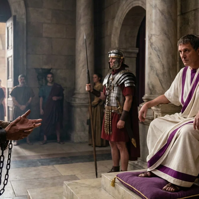 The Prisoner Before the Roman Throne