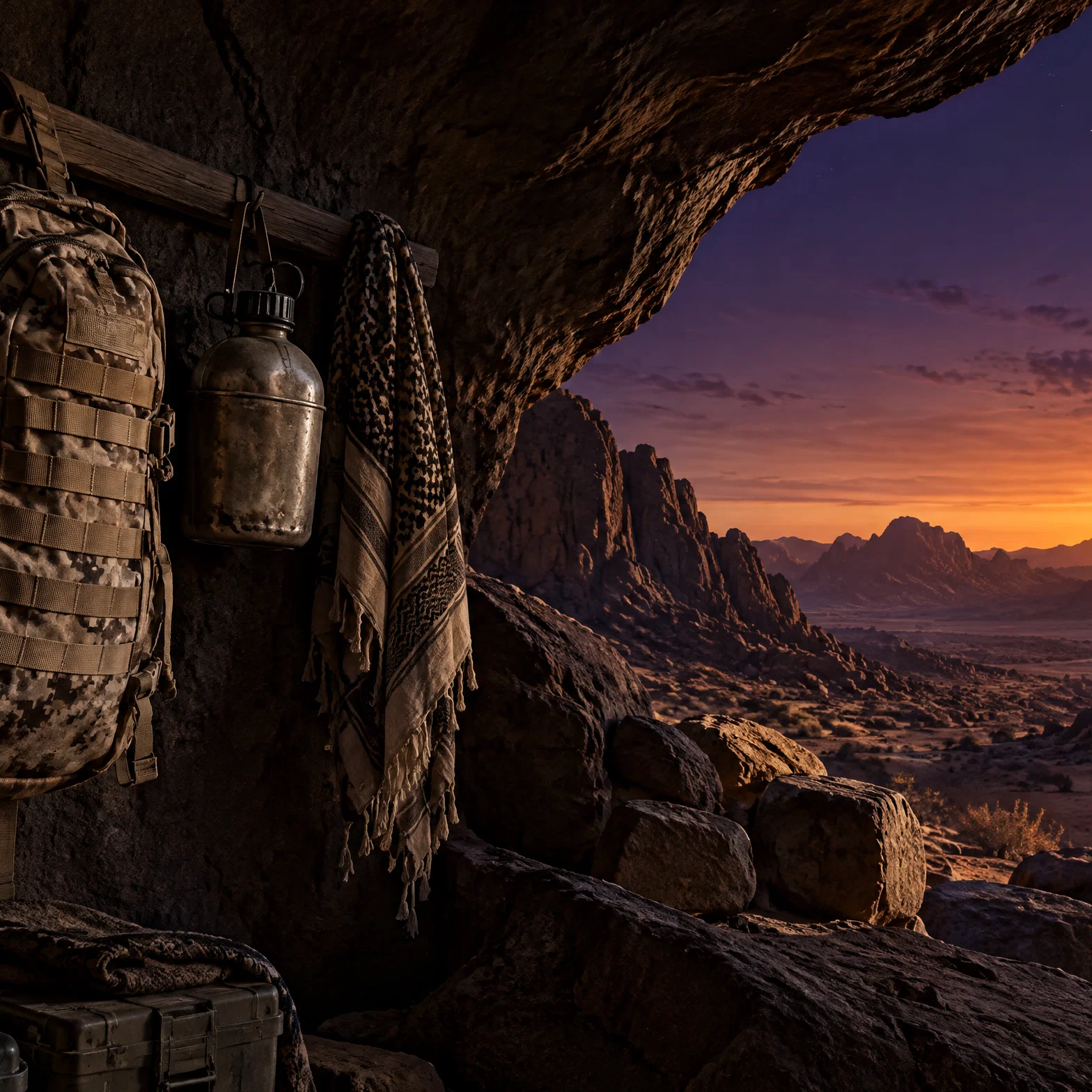 Desert Sanctuary Under Twilight Skies