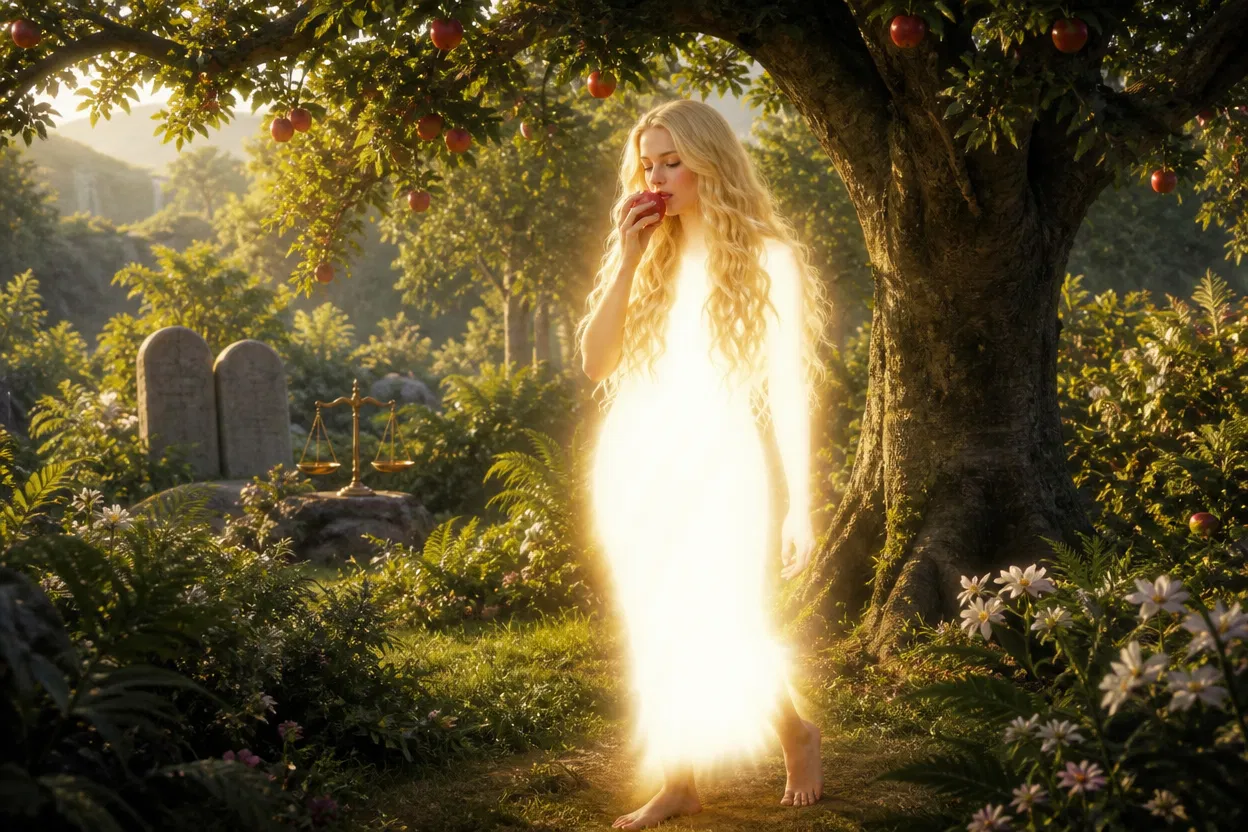 Eve Eats the Fruit in Eden