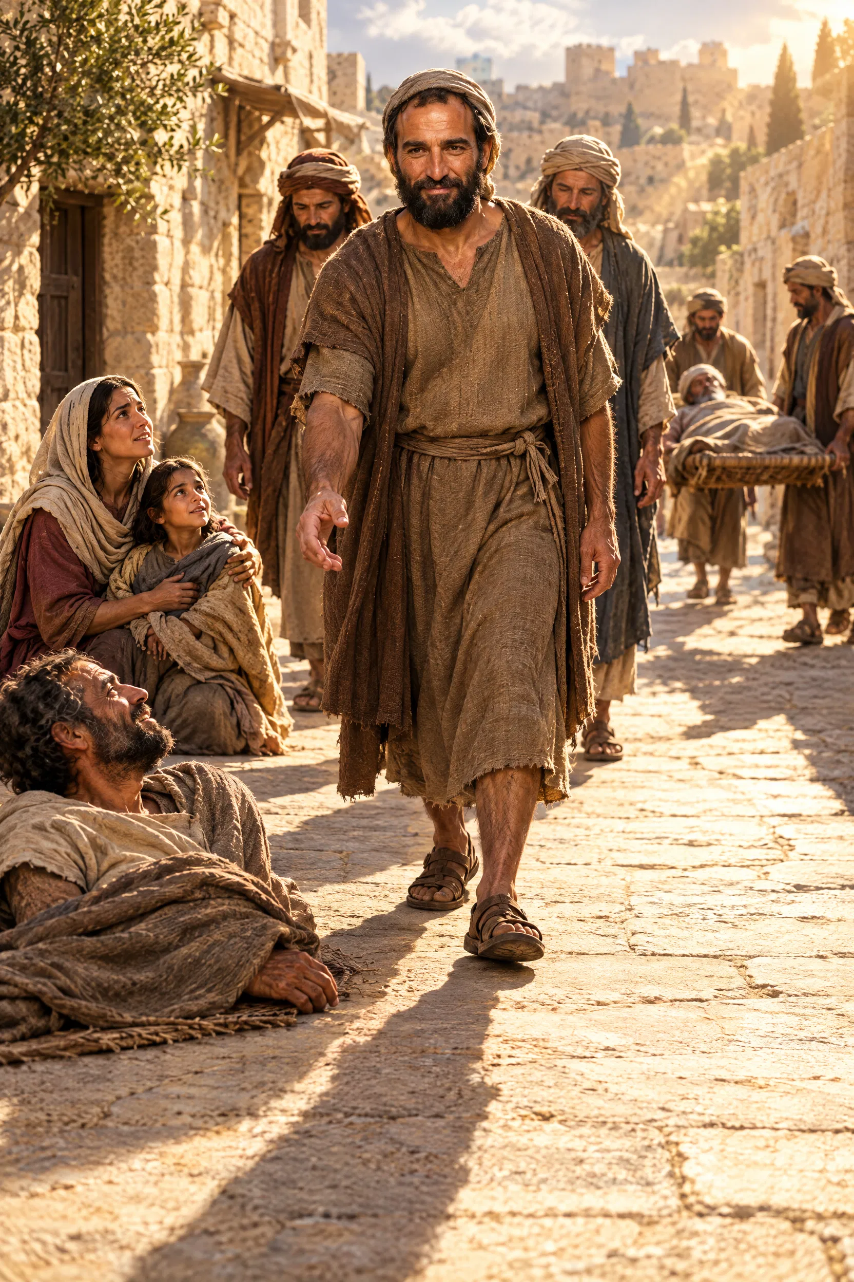 Peter's Shadow Falls on the Sick in Jerusalem