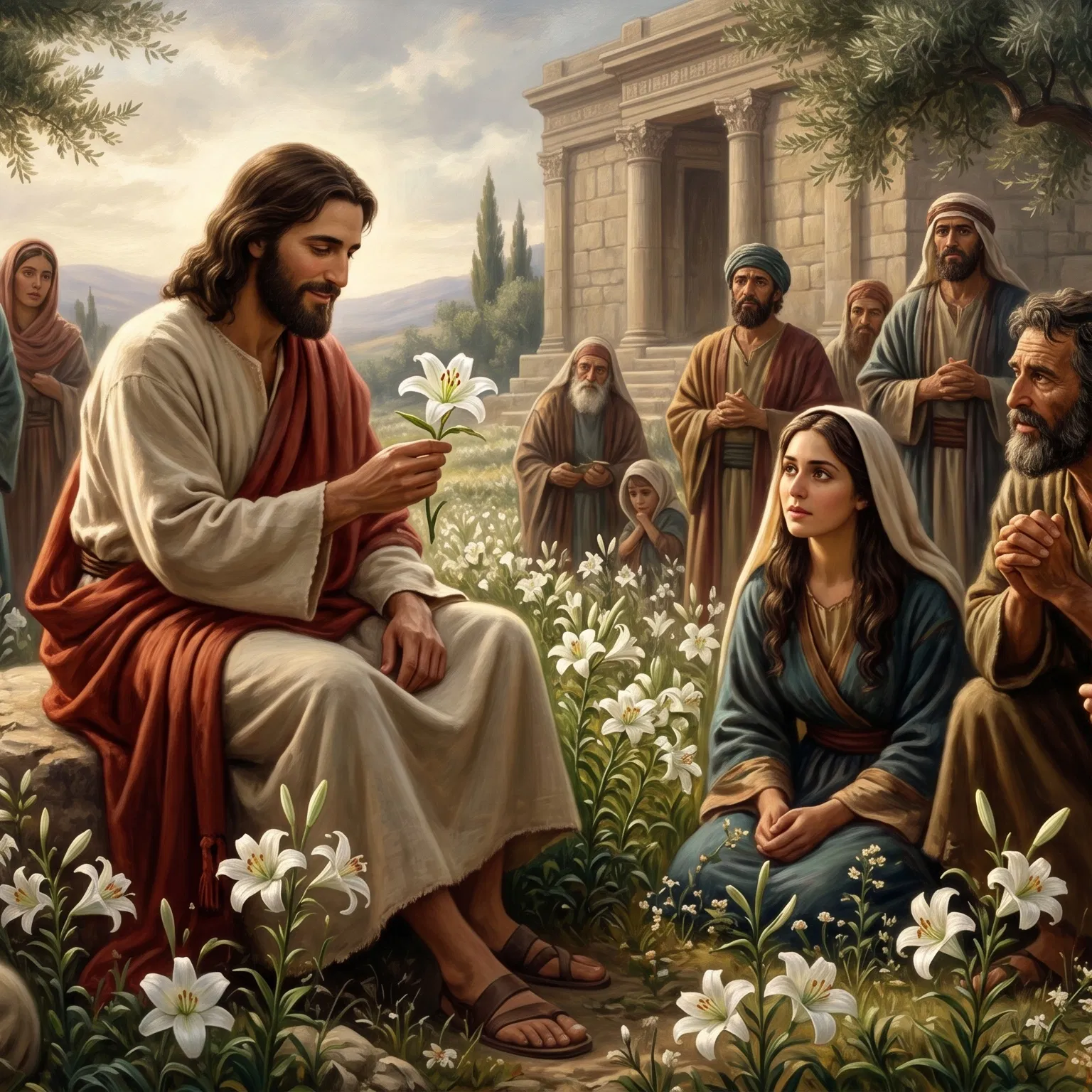 Jesus Teaching About the Lilies of the Field
