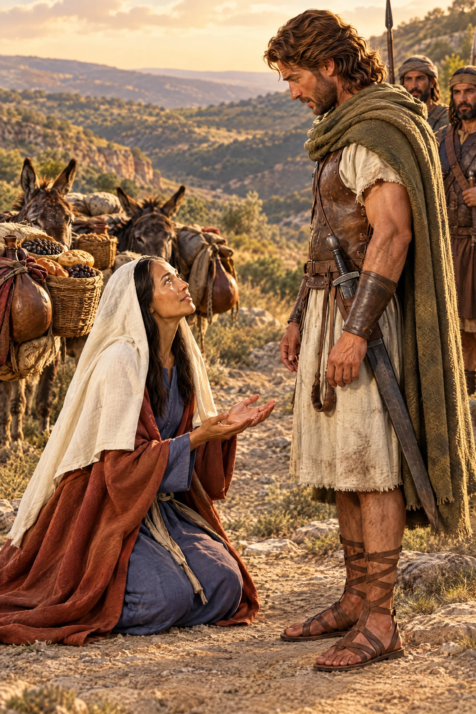 Abigail Kneels Before David With Gifts