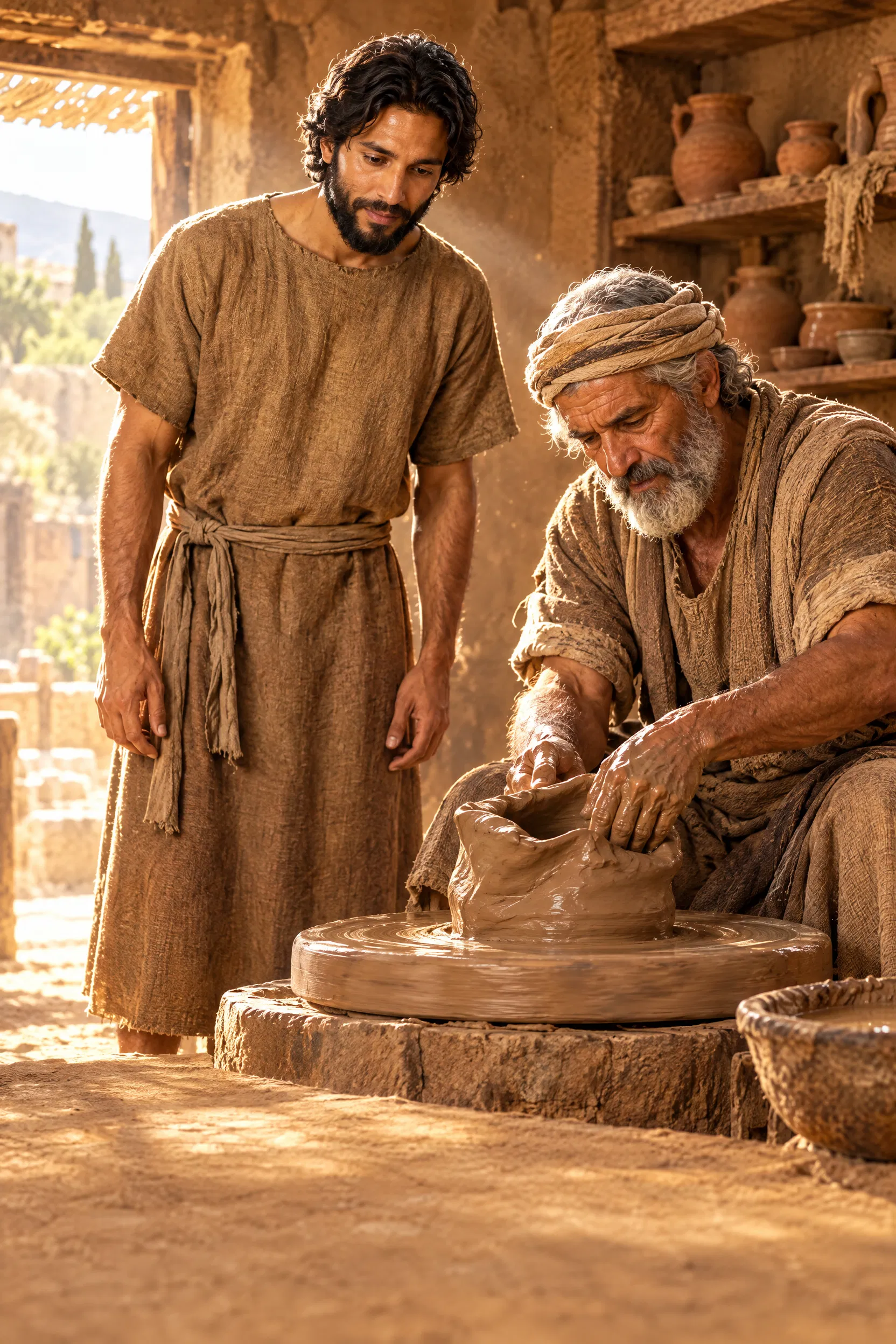 Jeremiah Watches the Potter Reshape the Clay
