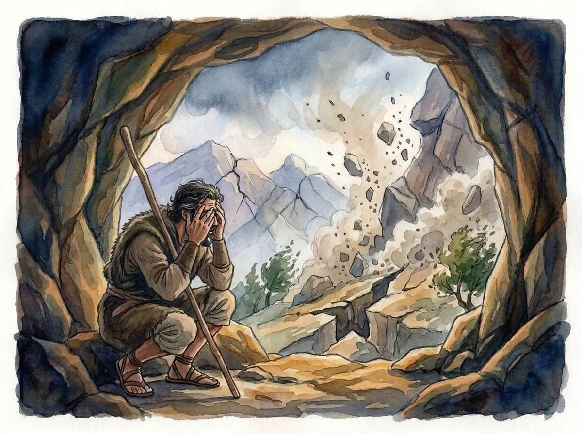Elijah in the Cave During the Earthquake