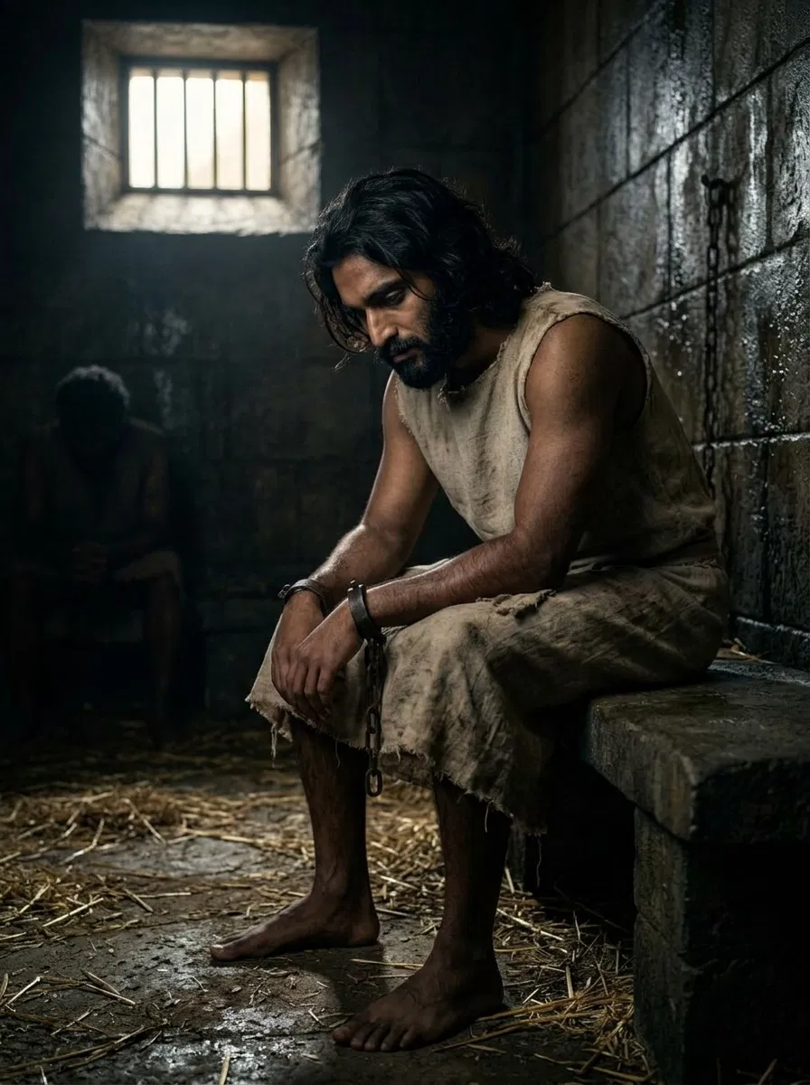 Joseph Sits Chained in Prison
