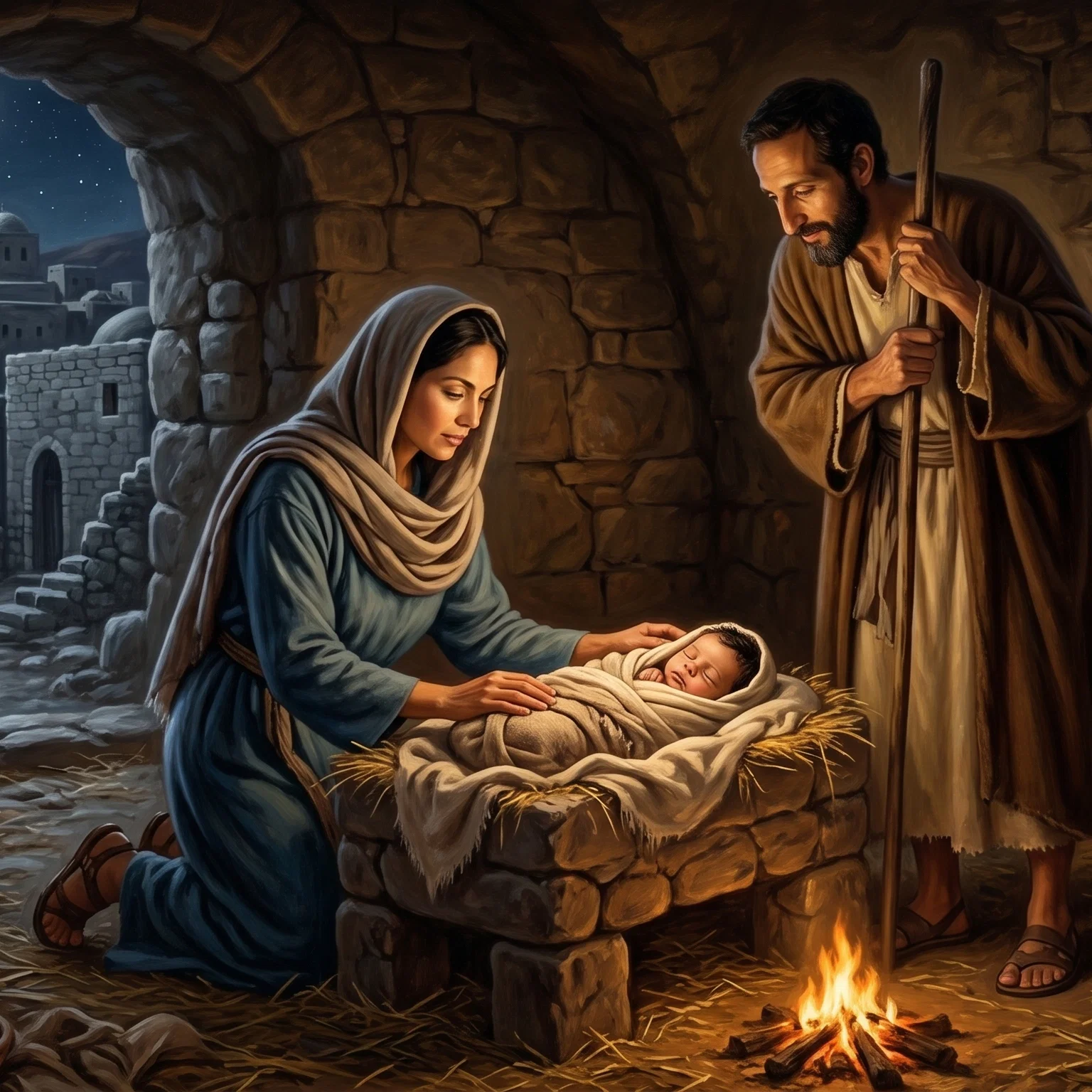 The Holy Family in Bethlehem