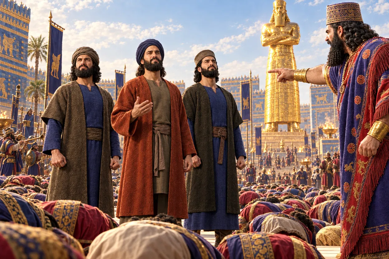 The Three Hebrews Refuse the King's Command