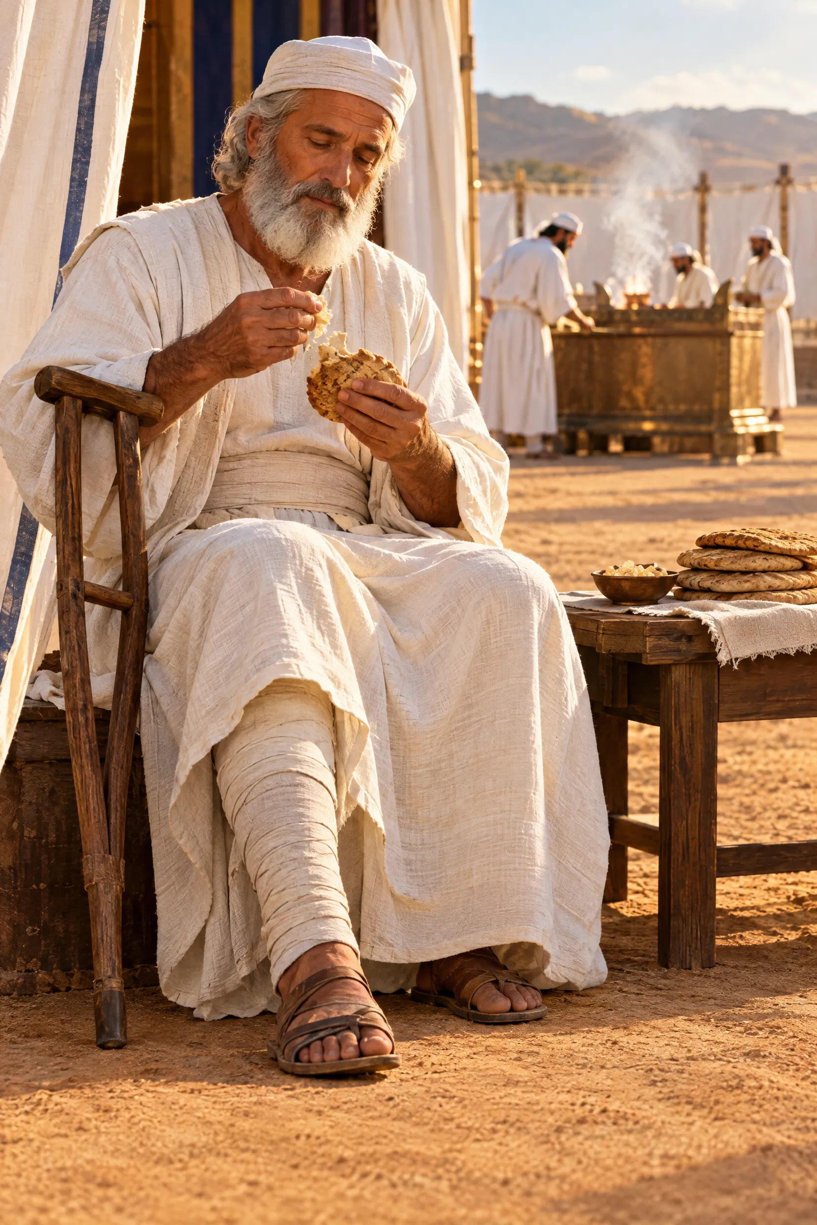 A Blemished Priest Eats the Holy Bread