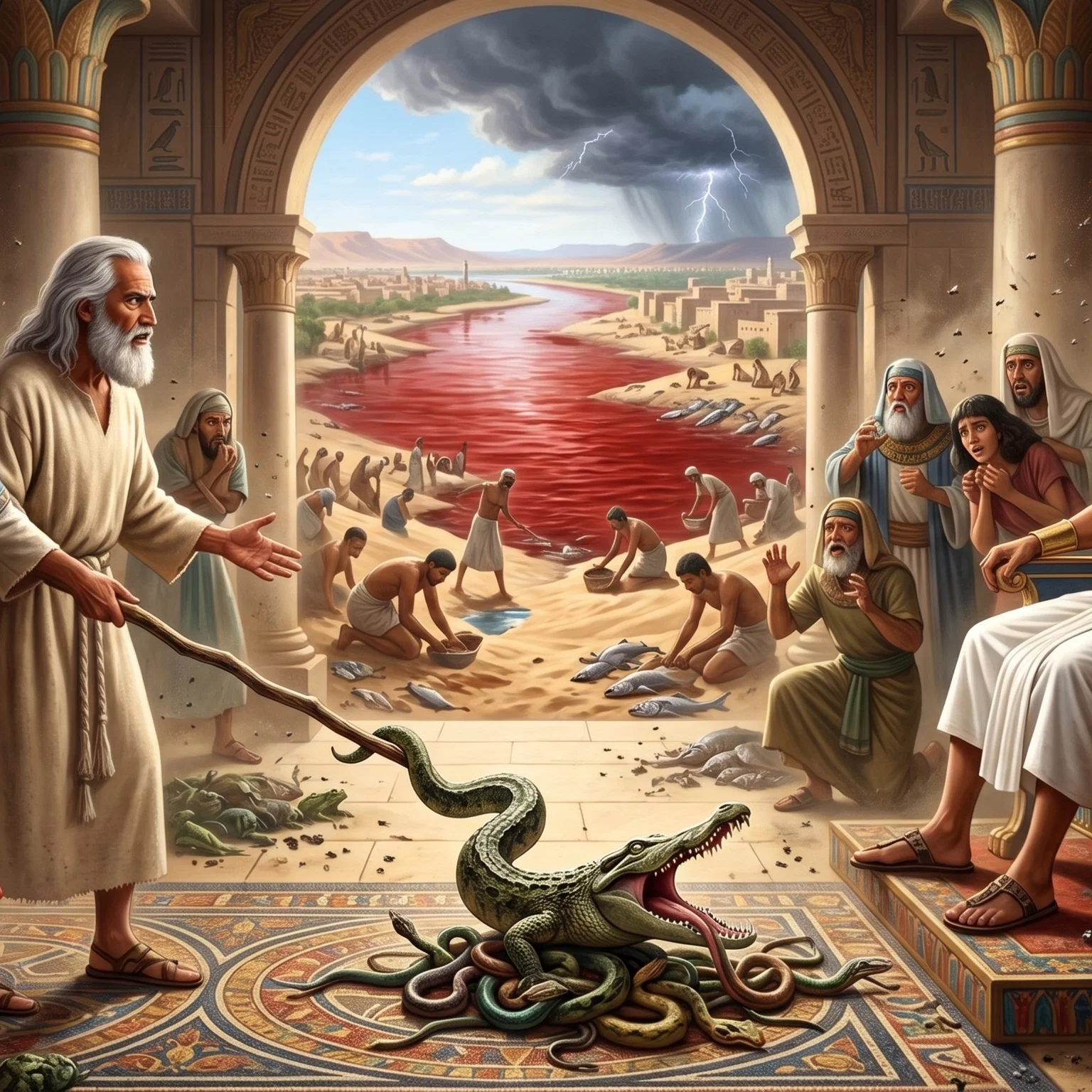 The Plagues of Egypt Unfolding