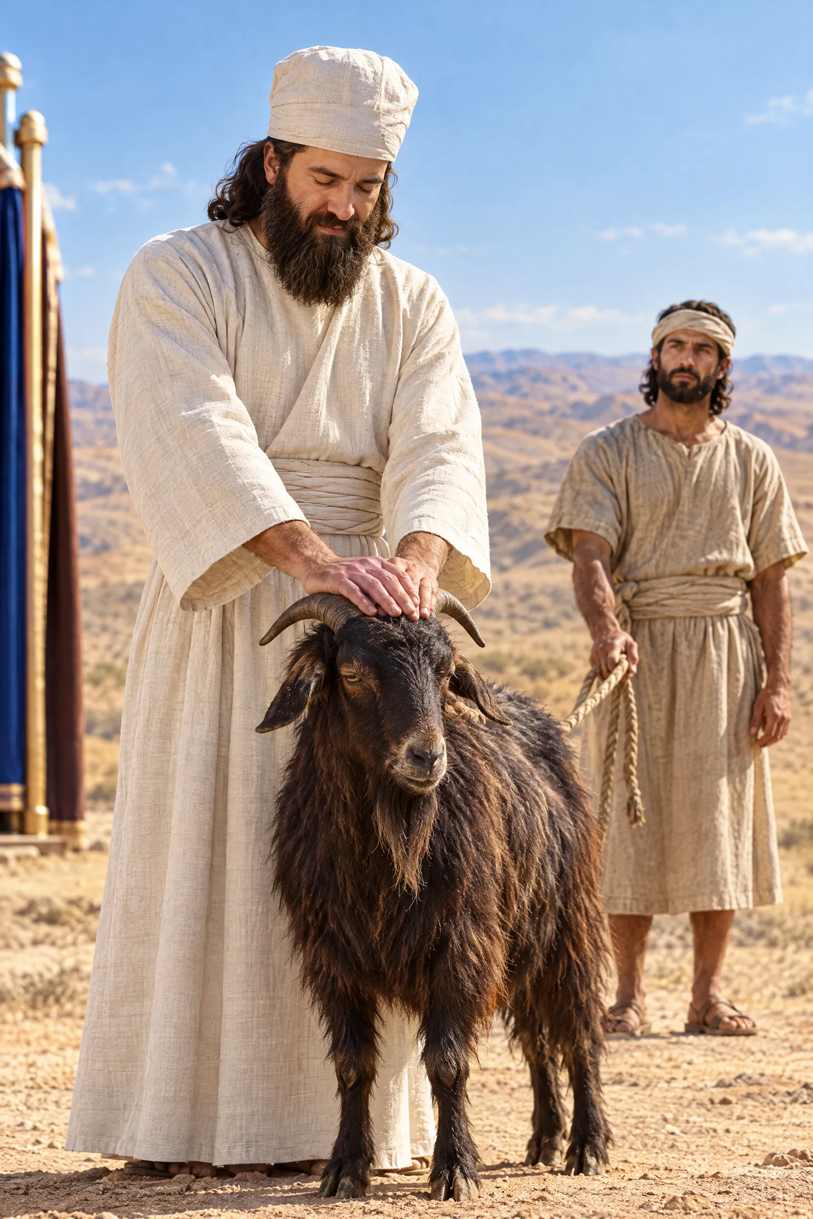 Aaron Lays Hands on the Scapegoat