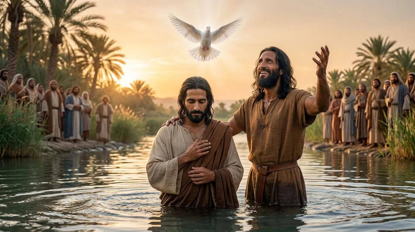 John Baptizes Jesus in the Jordan