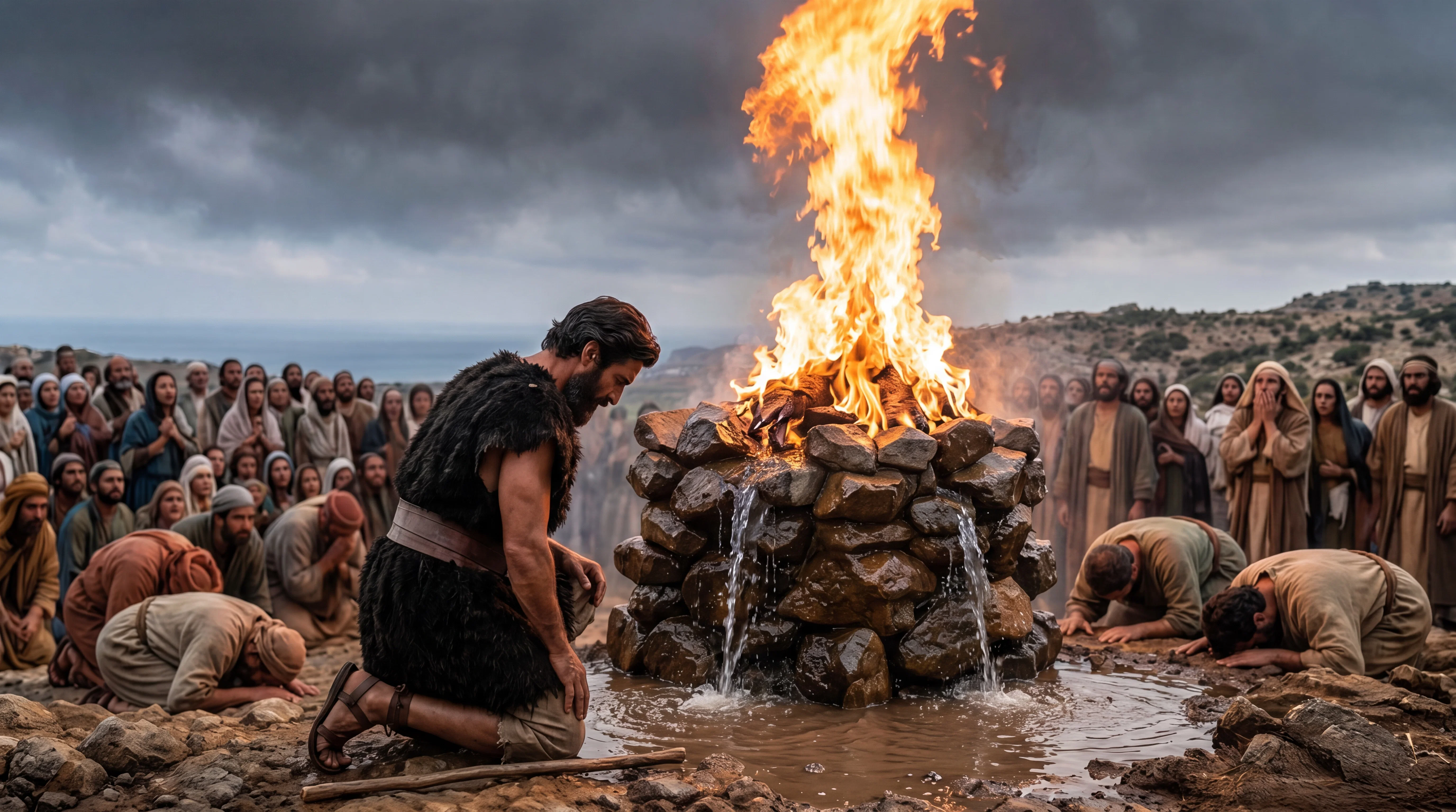 Elijah Praying On Mount Carmel