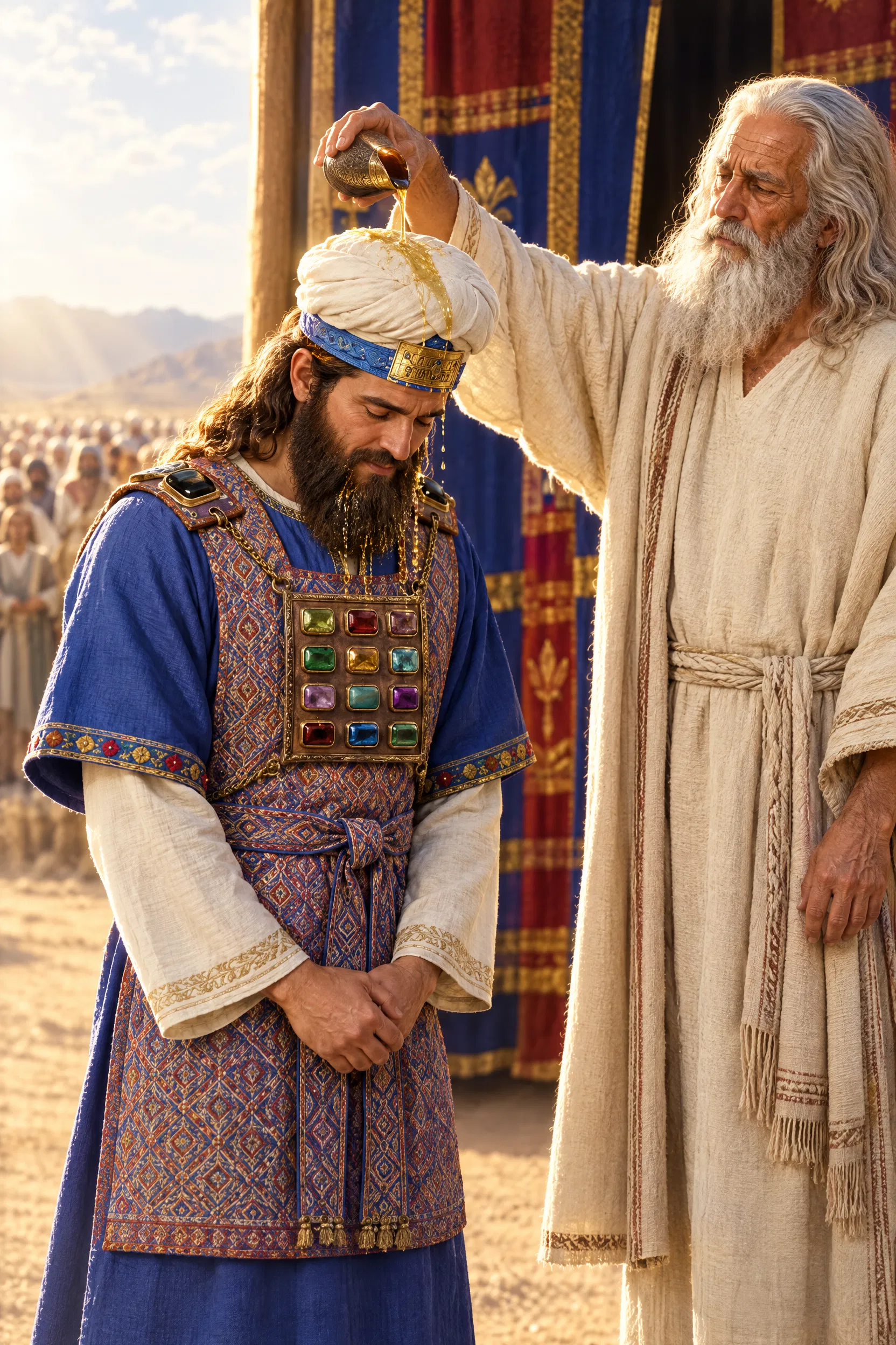 Moses Anoints Aaron as High Priest