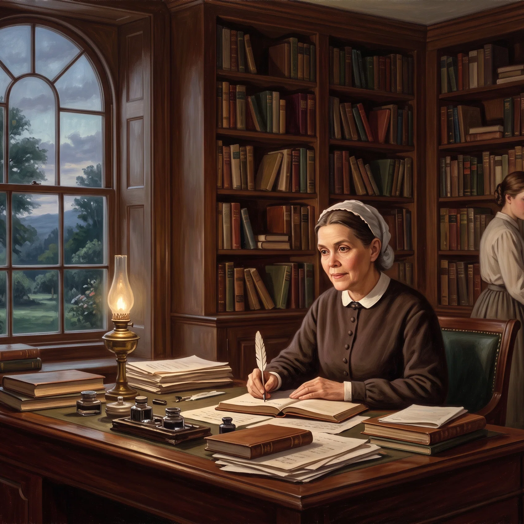The Prophetess at Her Desk
