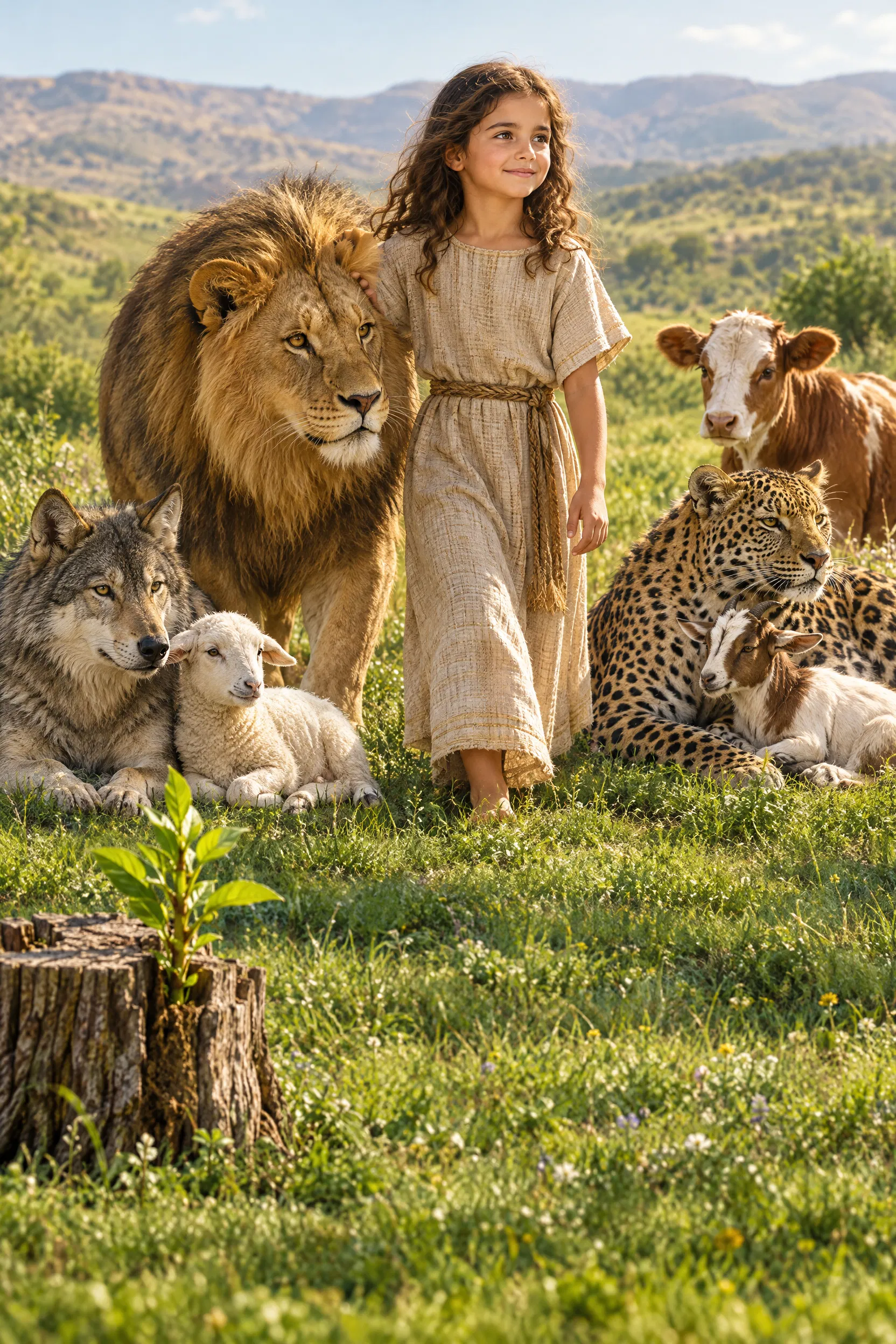 A Child Leads the Lion and the Lamb