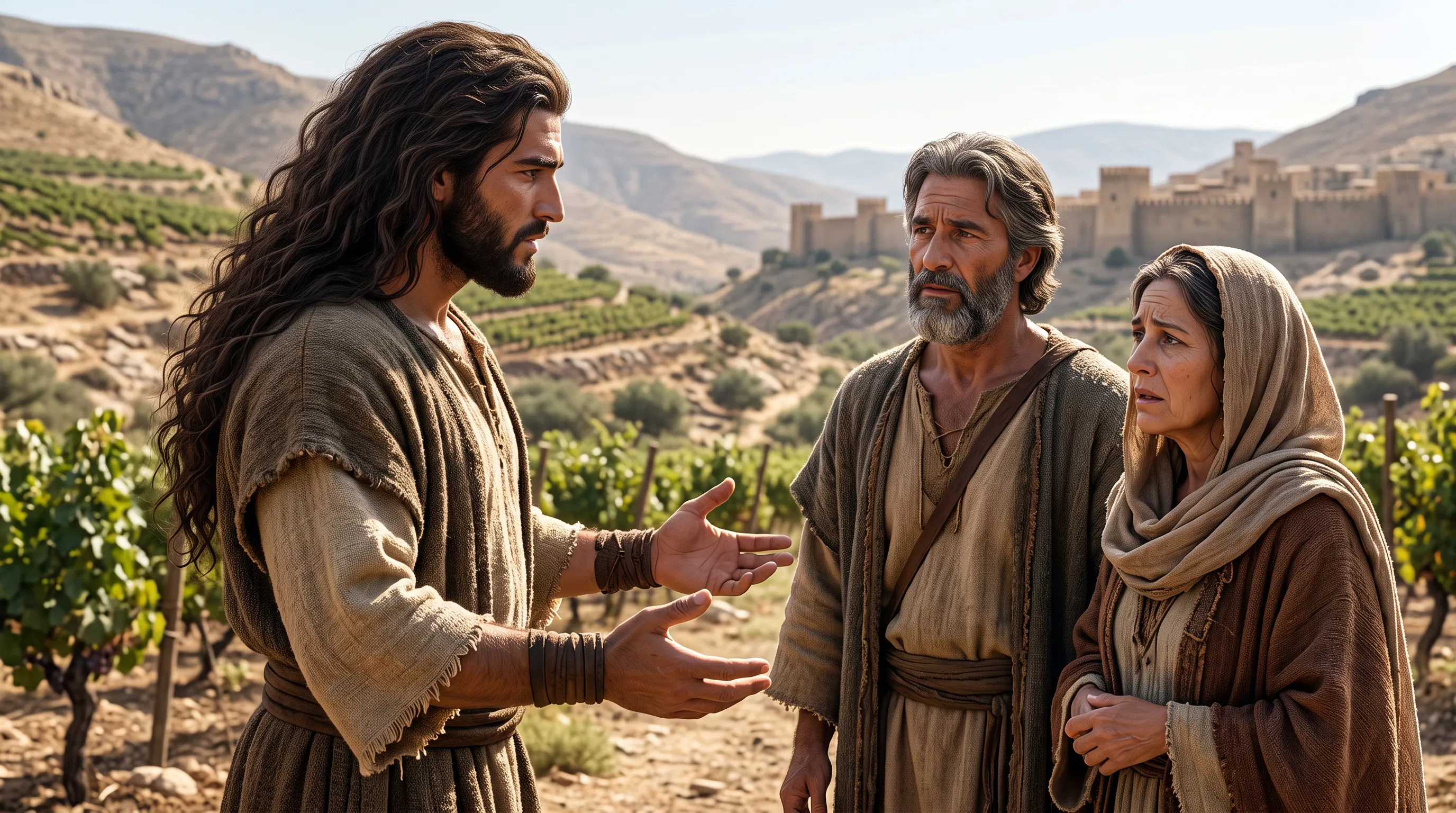 Samson Speaks with His Parents Among Vineyards