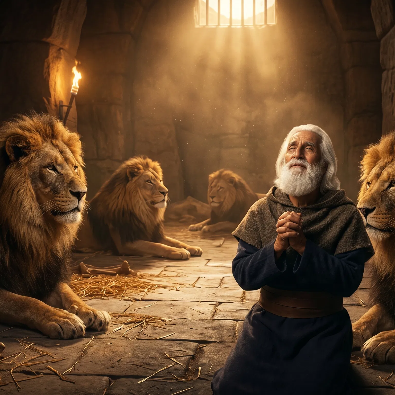 Daniel Praying Among the Lions