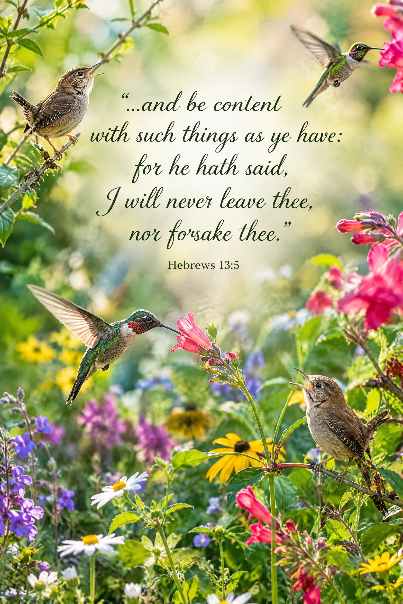 Divine Comfort Amidst Nature's Song