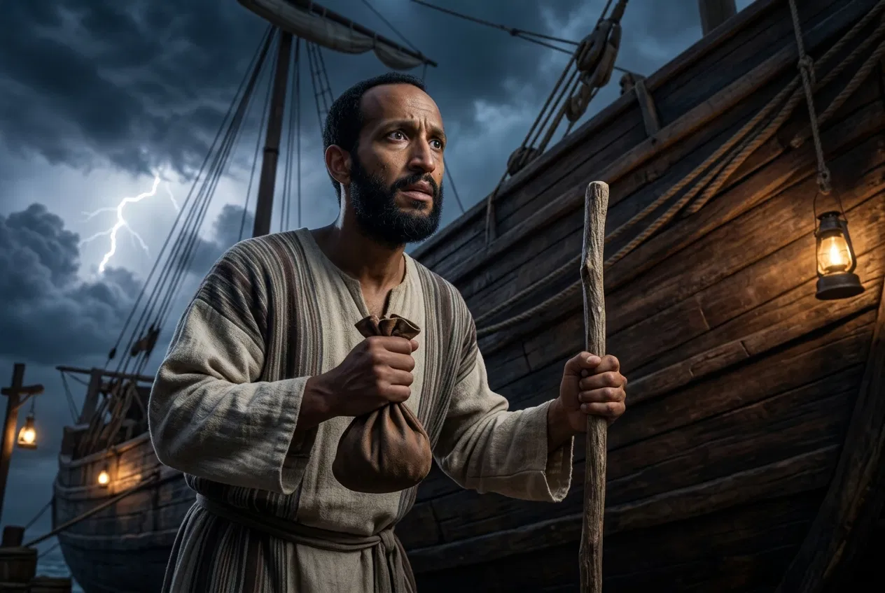 Jonah Beside the Ship in a Storm